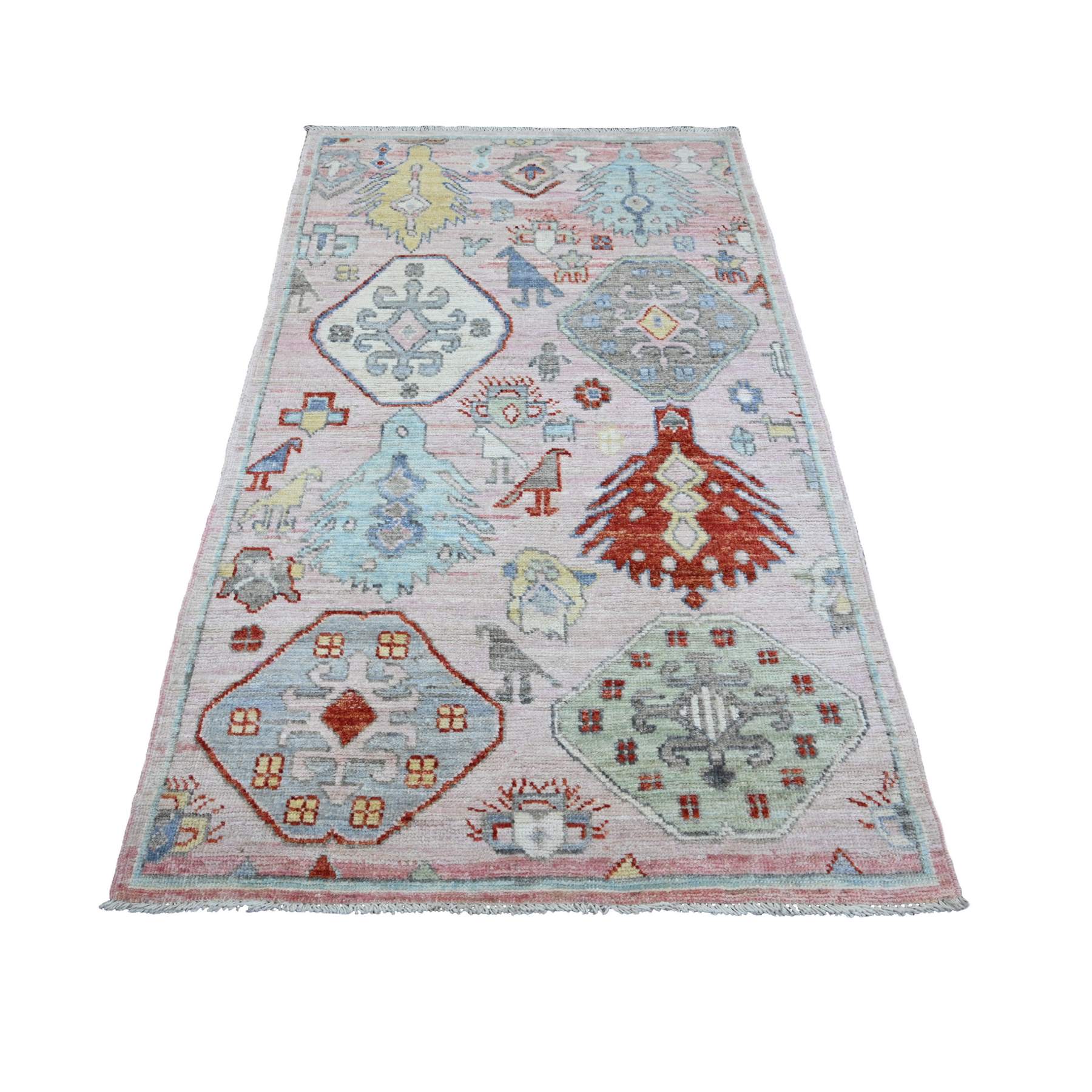 Oushak-And-Peshawar-Hand-Knotted-Rug-102670