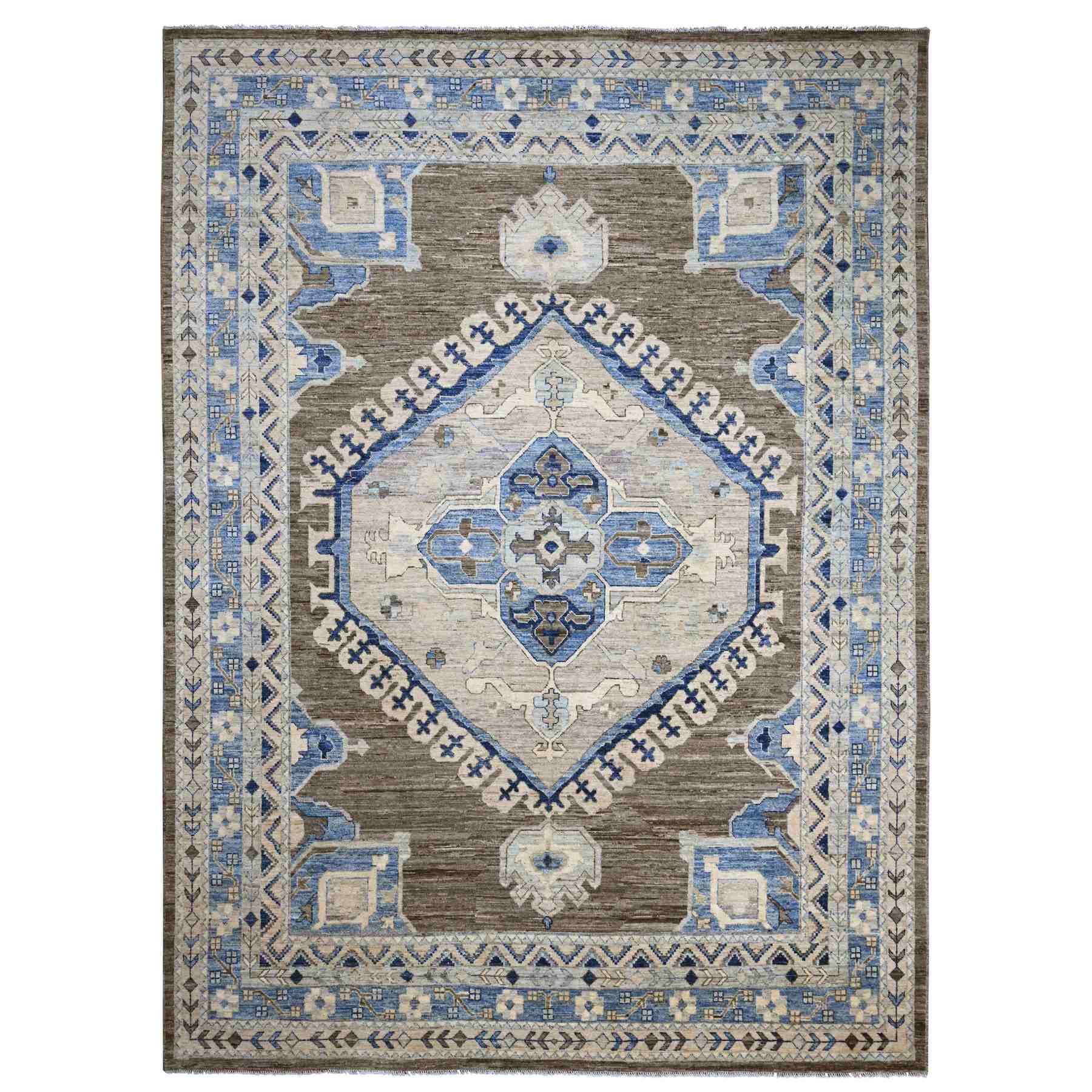 Oushak-And-Peshawar-Hand-Knotted-Rug-102690