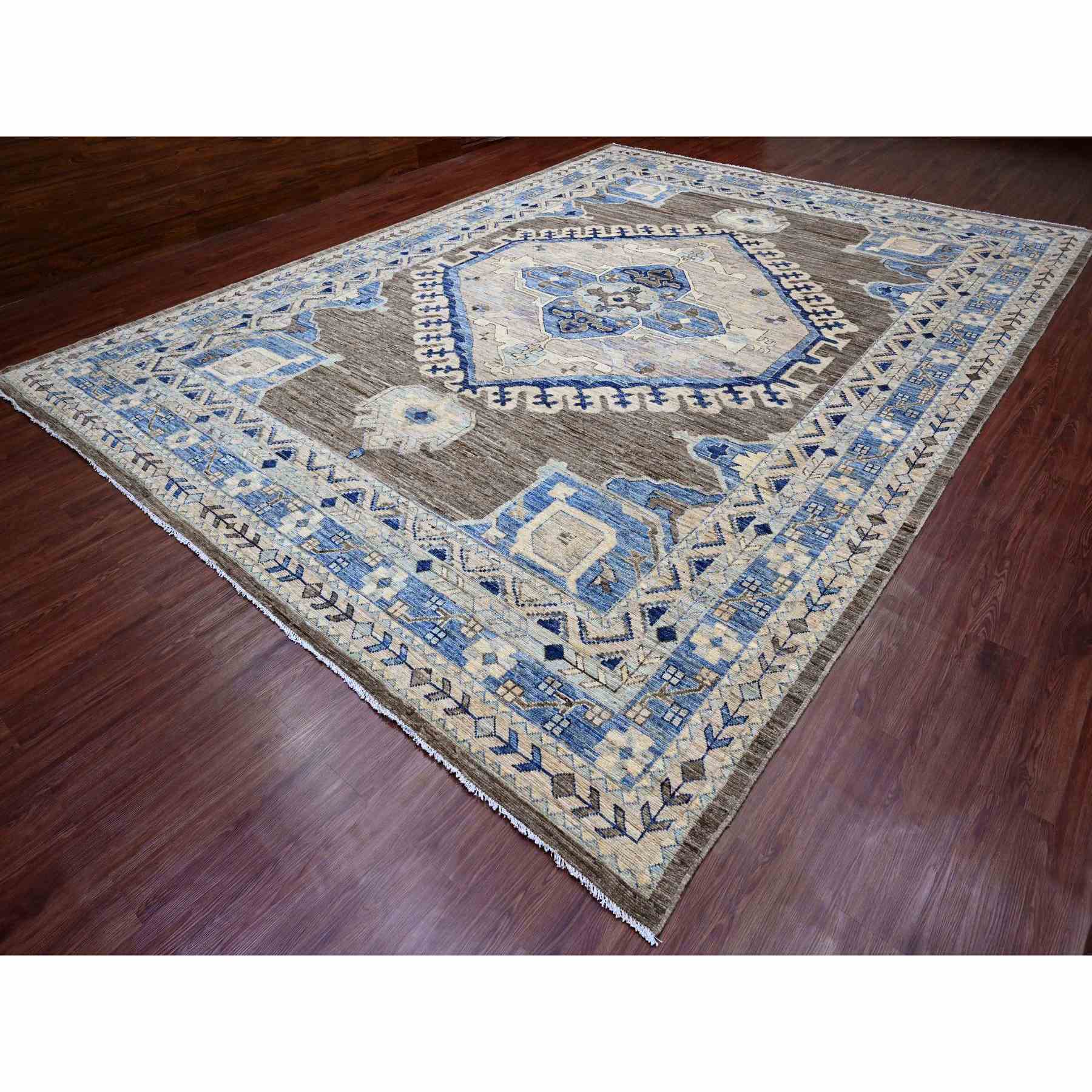 Oushak-And-Peshawar-Hand-Knotted-Rug-102690