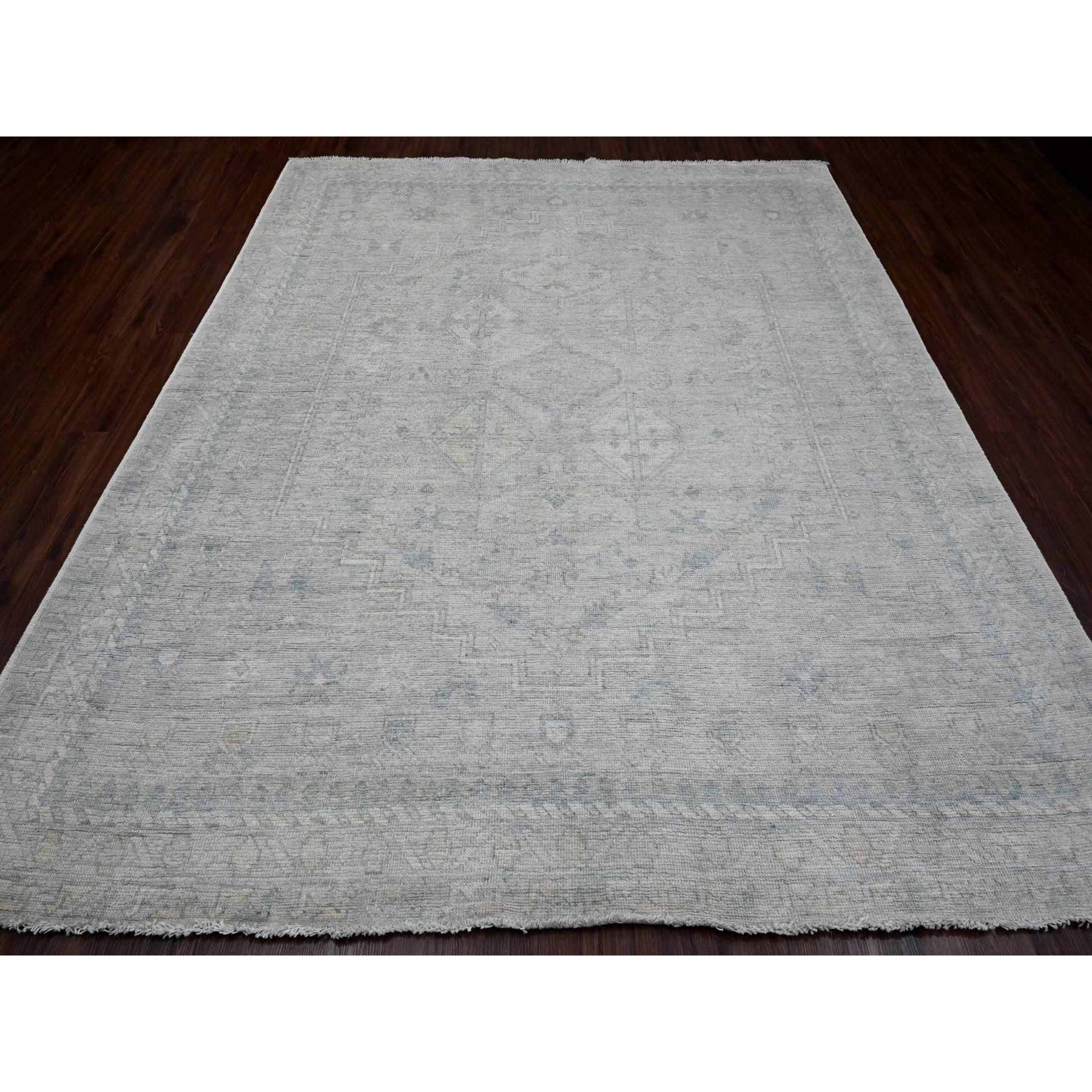 Oushak-And-Peshawar-Hand-Knotted-Rug-102695