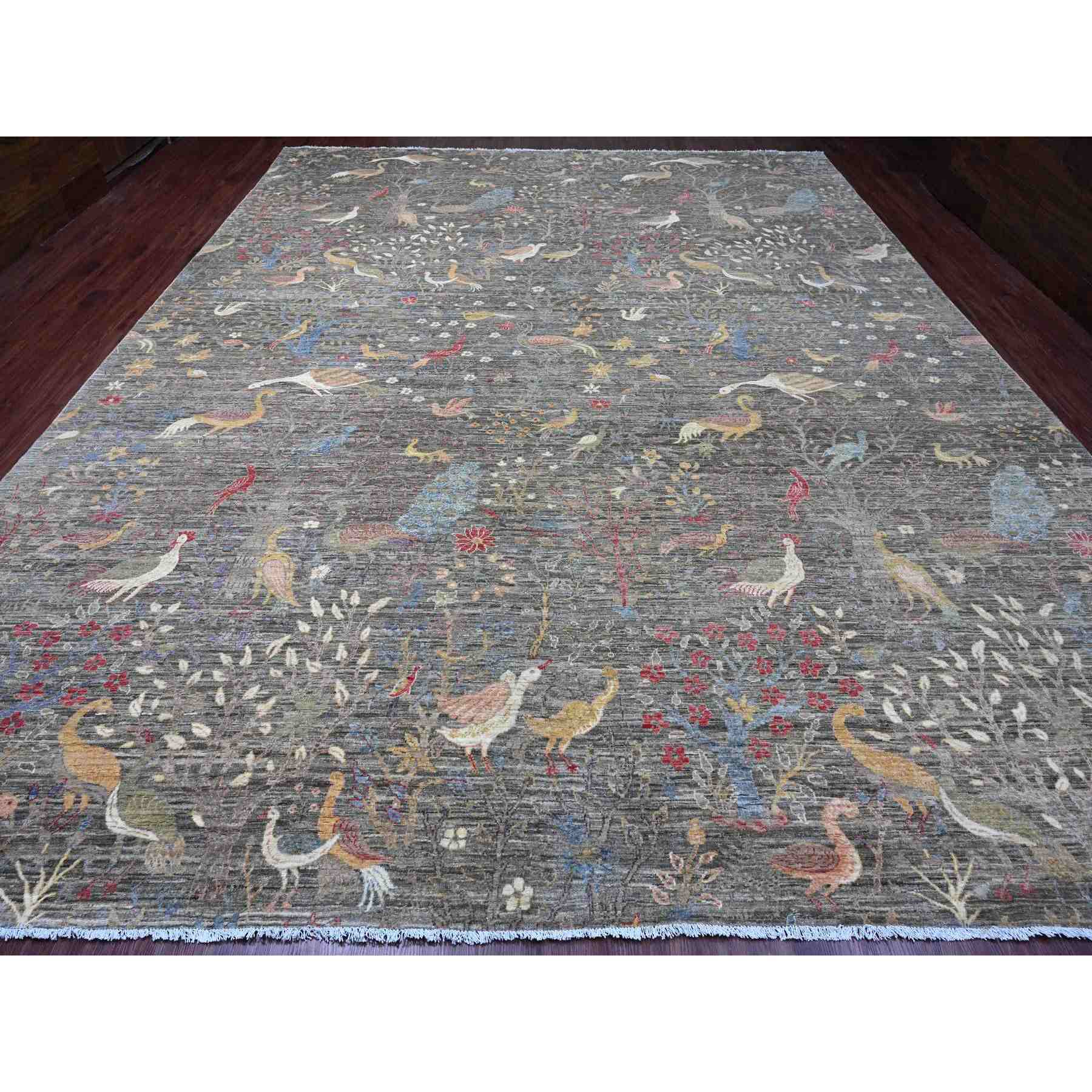 Oushak-And-Peshawar-Hand-Knotted-Rug-102785