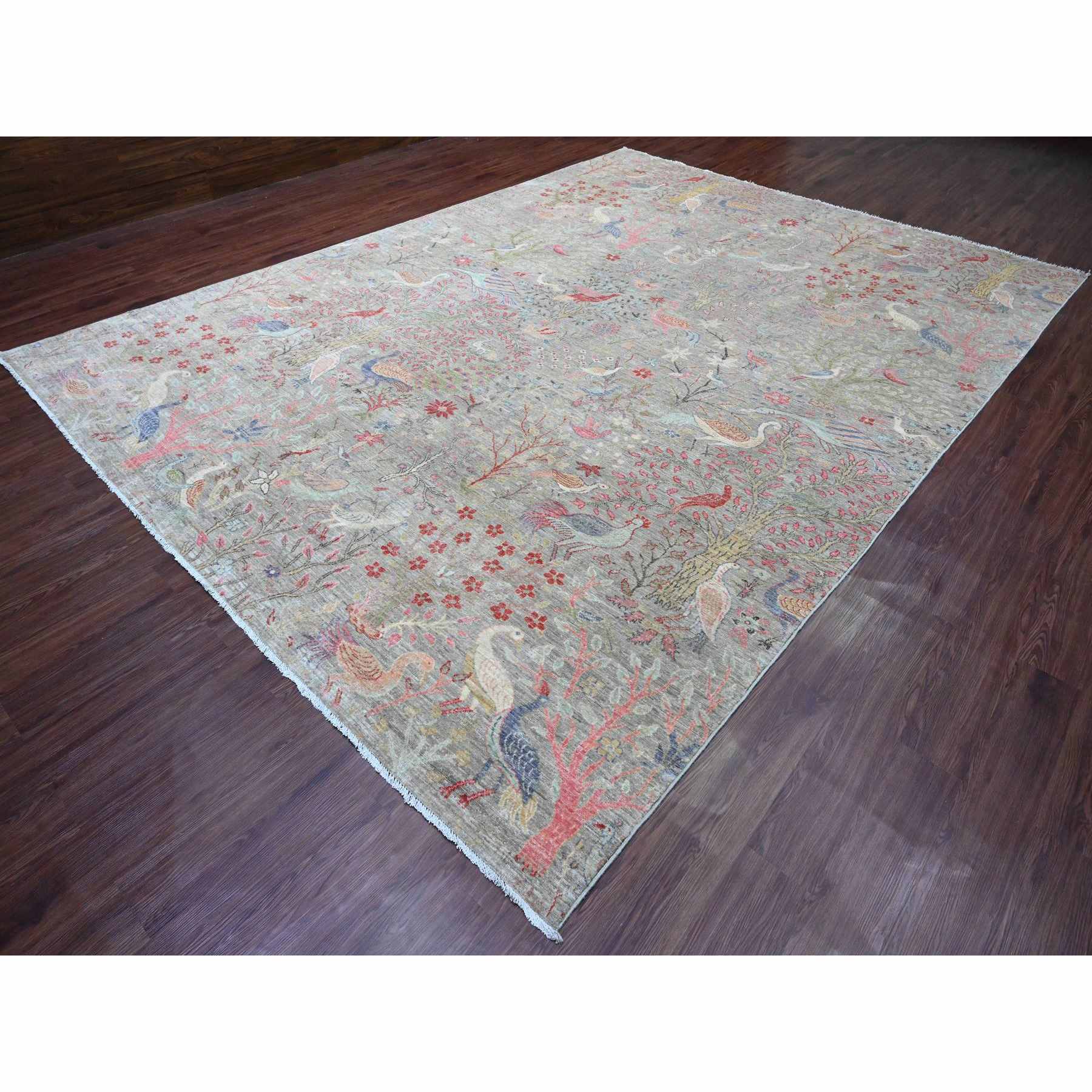 Oushak-And-Peshawar-Hand-Knotted-Rug-102795