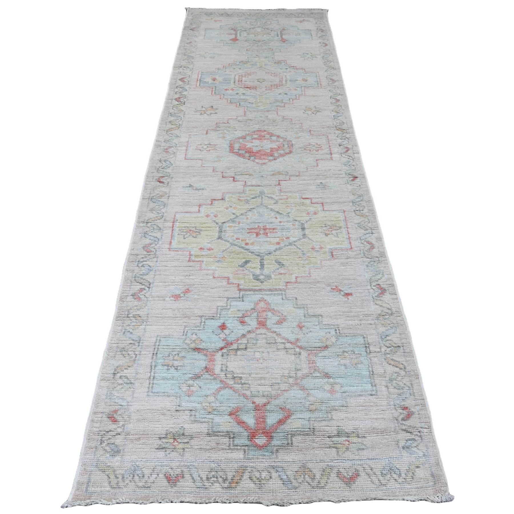 Oushak-And-Peshawar-Hand-Knotted-Rug-103490
