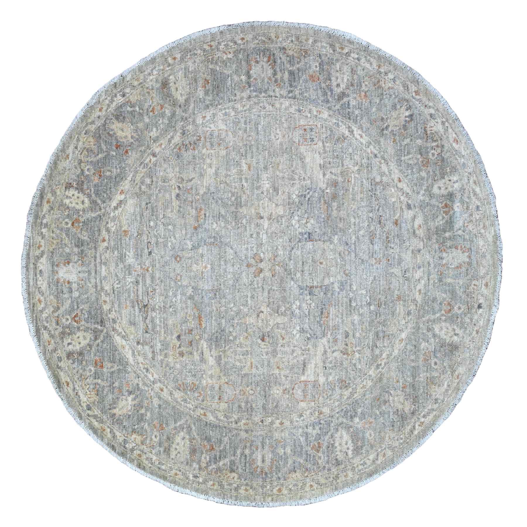 Oushak-And-Peshawar-Hand-Knotted-Rug-103650