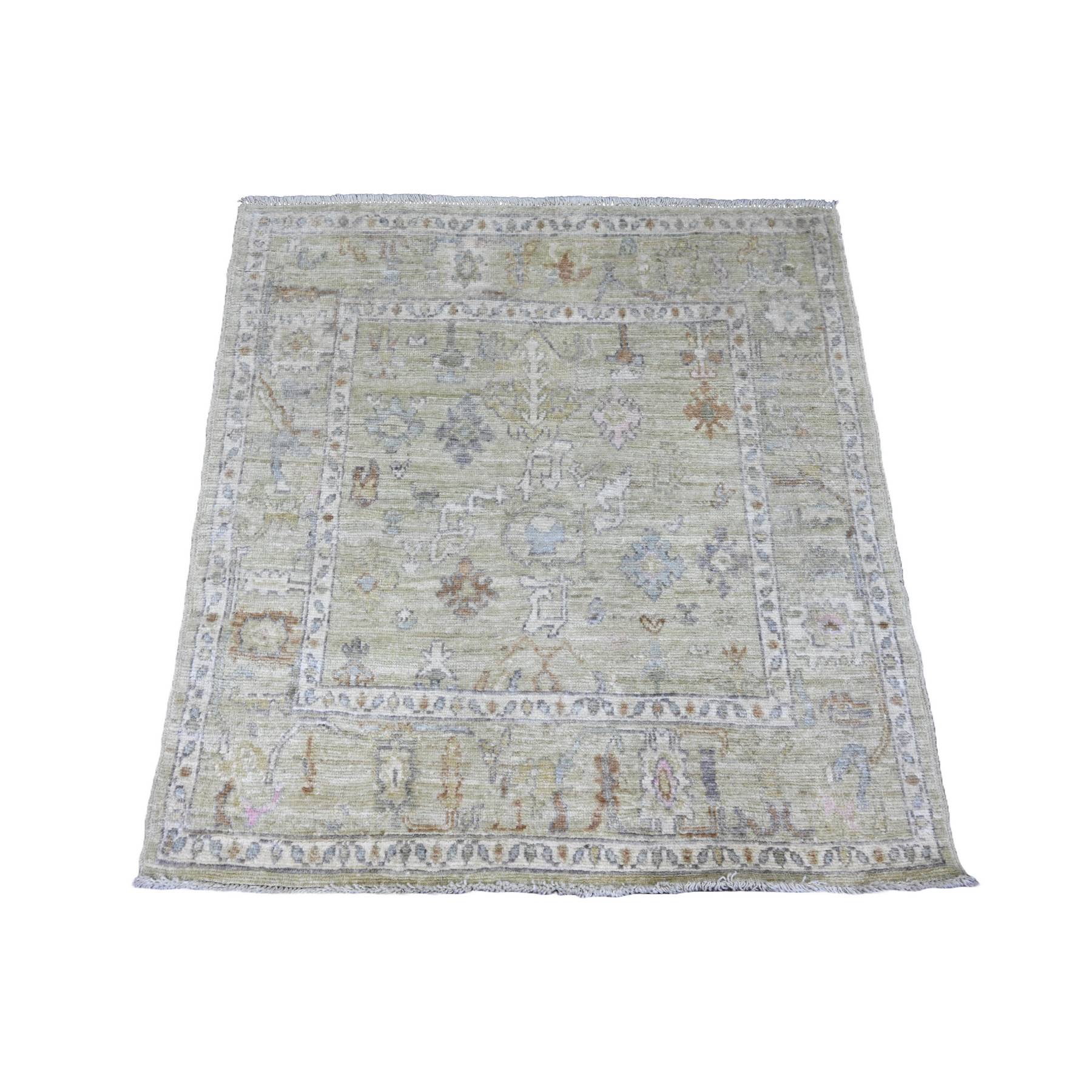 Oushak-And-Peshawar-Hand-Knotted-Rug-103760