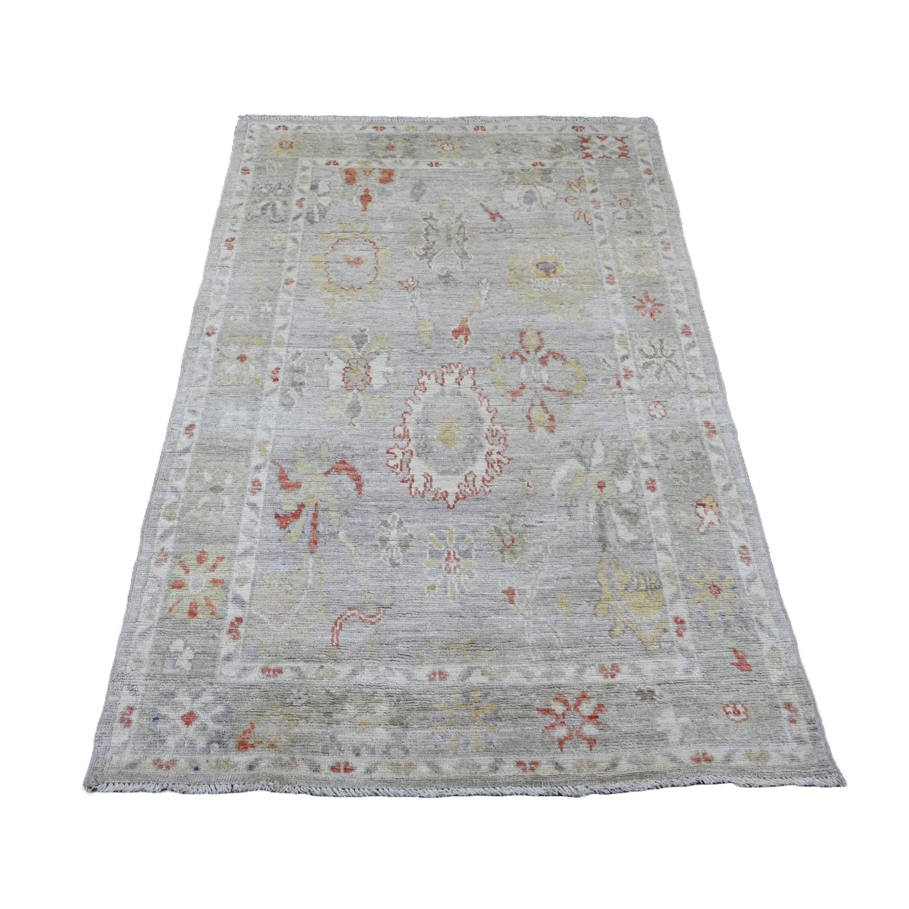 Oushak-And-Peshawar-Hand-Knotted-Rug-104045