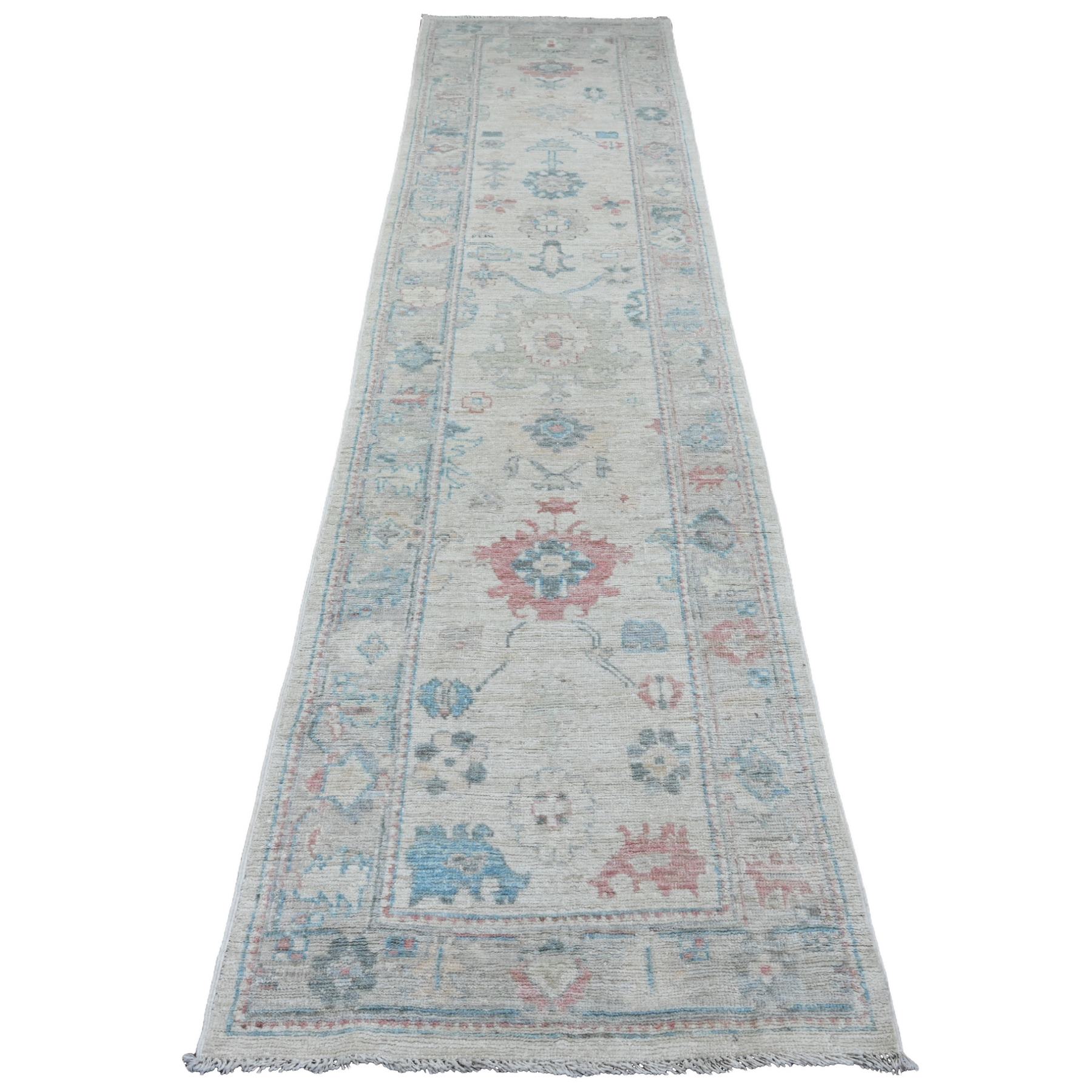 Oushak-And-Peshawar-Hand-Knotted-Rug-104070