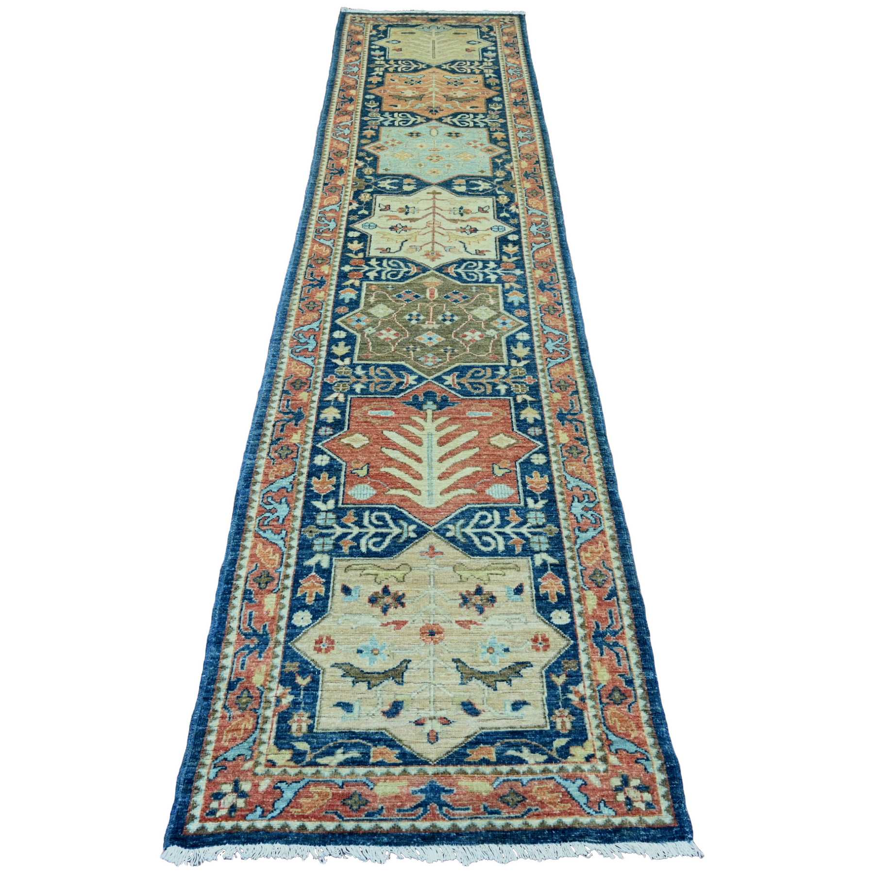Oushak-And-Peshawar-Hand-Knotted-Rug-104075