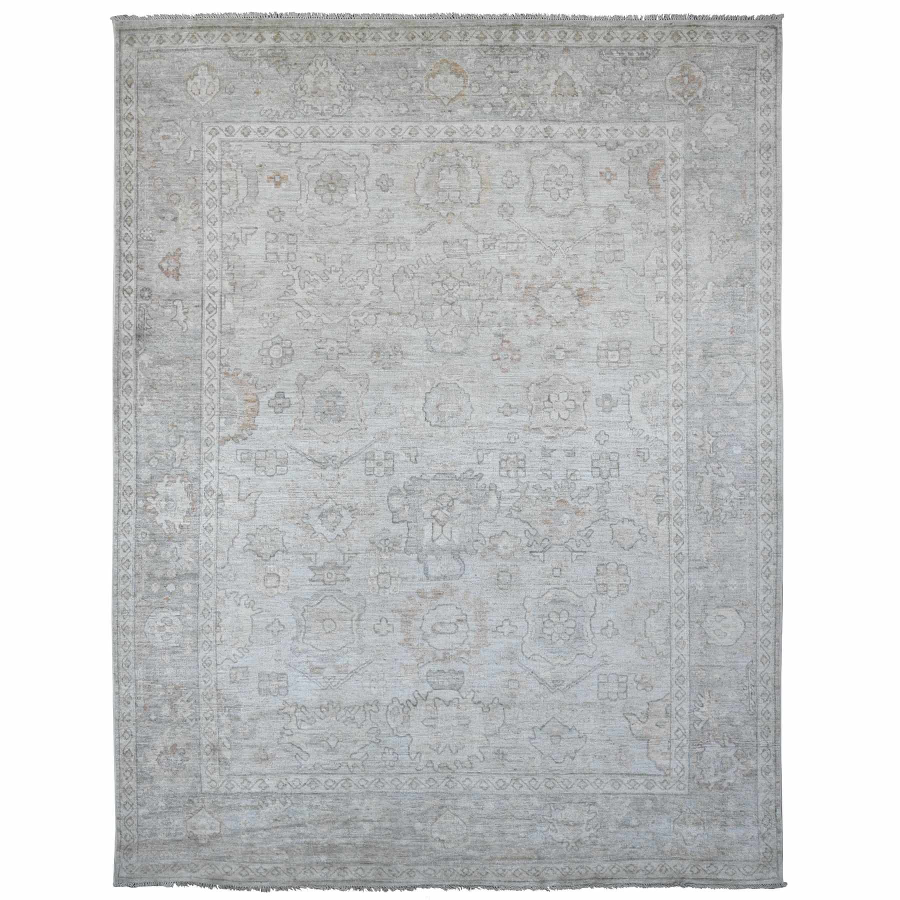 Oushak-And-Peshawar-Hand-Knotted-Rug-104200