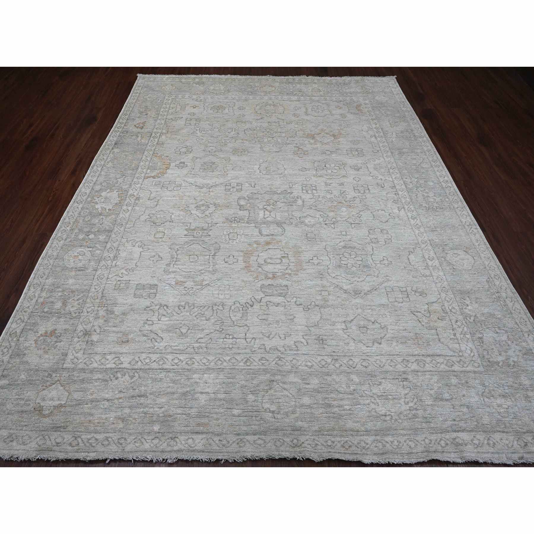 Oushak-And-Peshawar-Hand-Knotted-Rug-104200