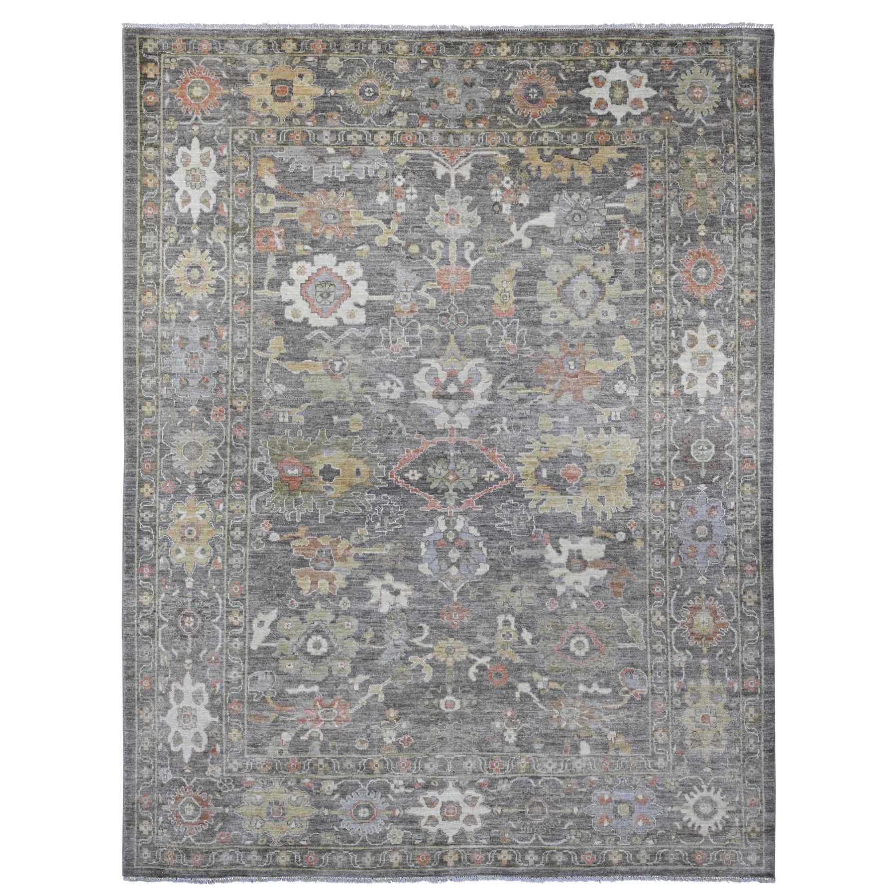 Oushak-And-Peshawar-Hand-Knotted-Rug-104205