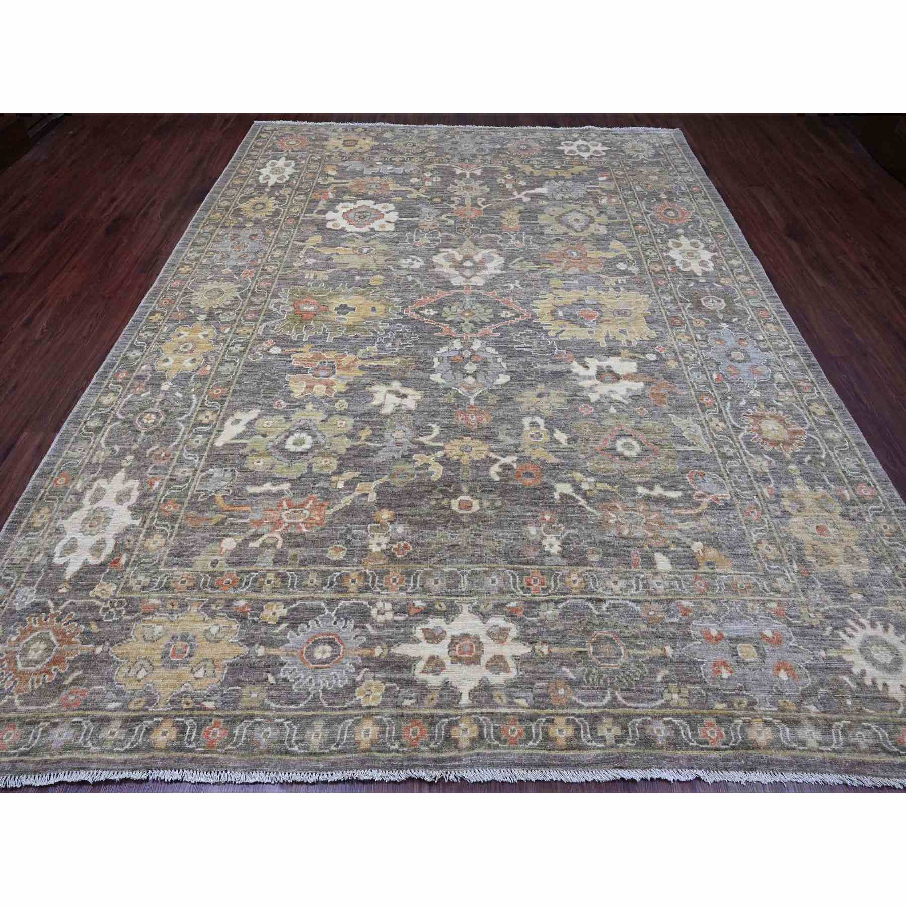 Oushak-And-Peshawar-Hand-Knotted-Rug-104205