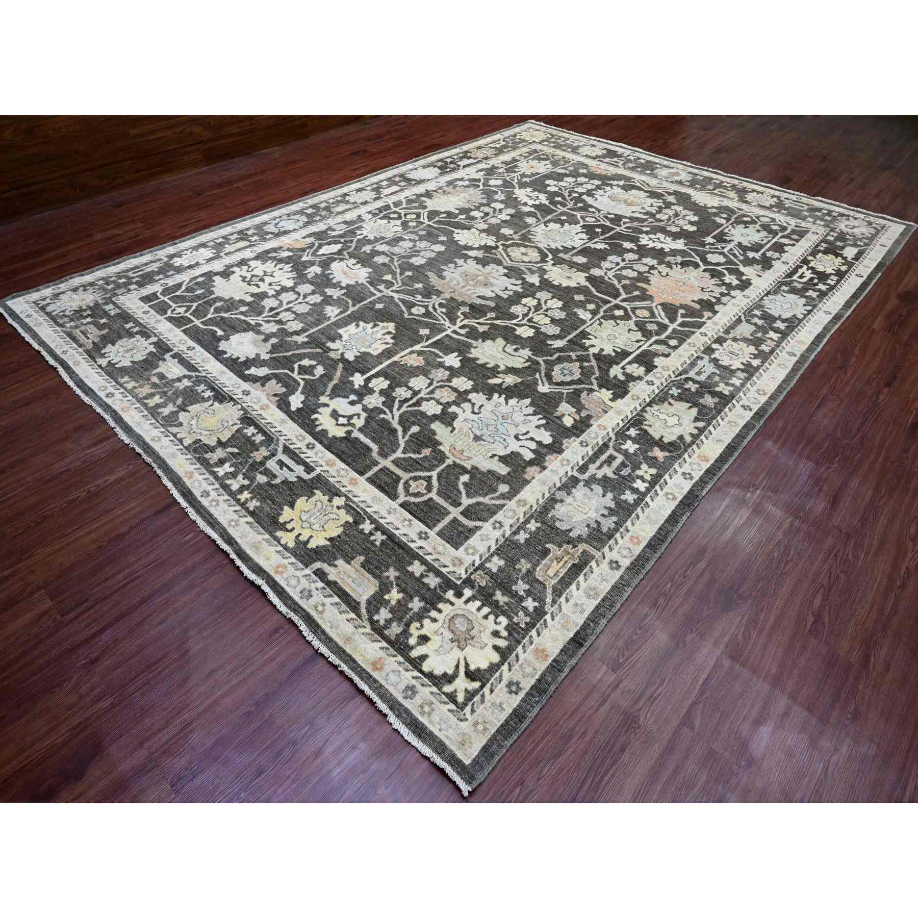 Oushak-And-Peshawar-Hand-Knotted-Rug-104220