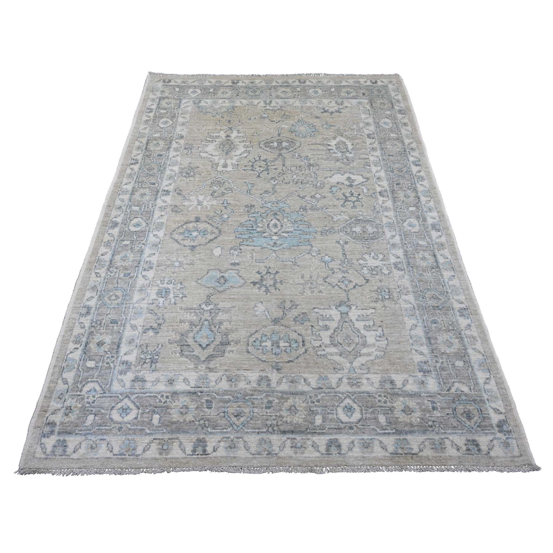 Oushak-And-Peshawar-Hand-Knotted-Rug-104375