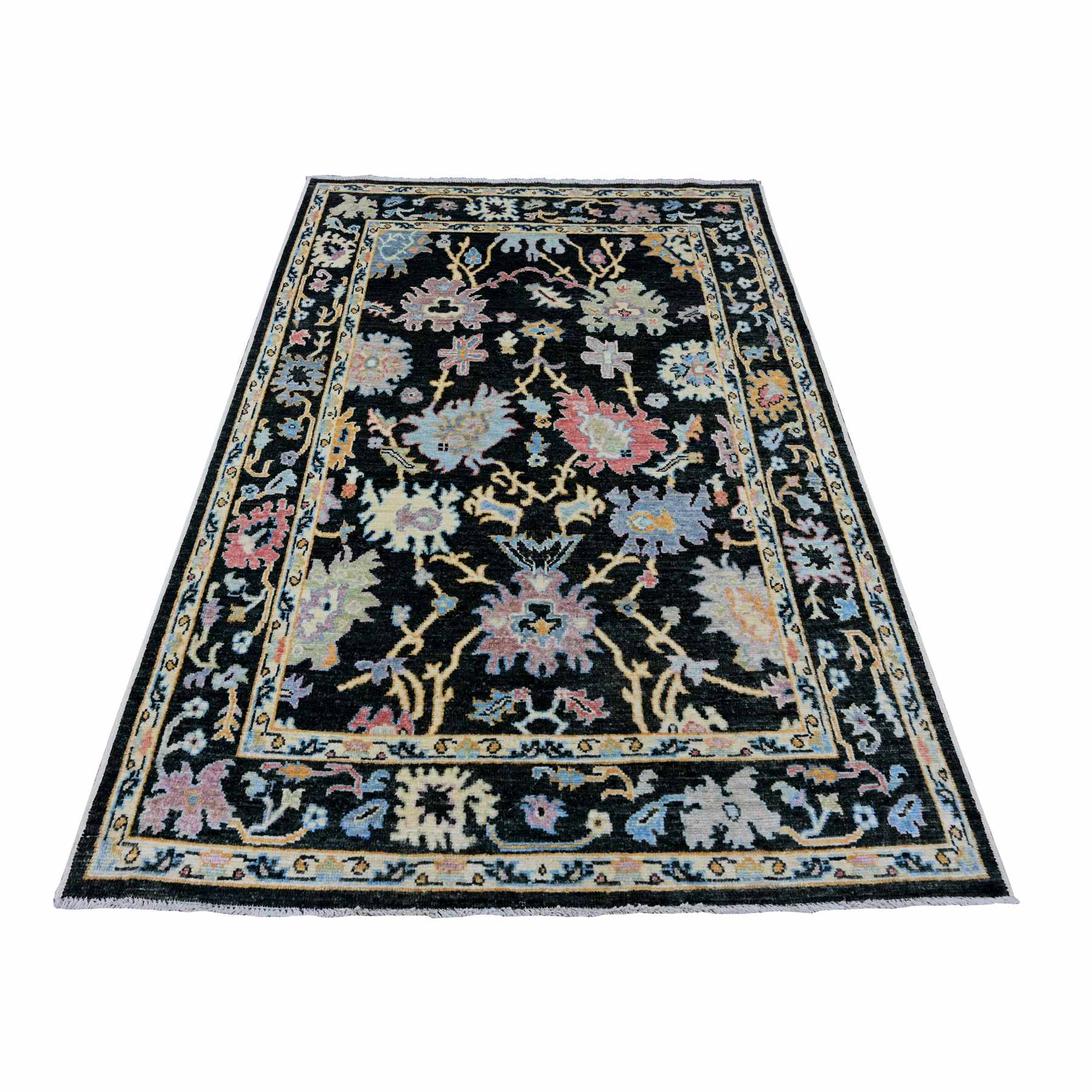 Oushak-And-Peshawar-Hand-Knotted-Rug-104380