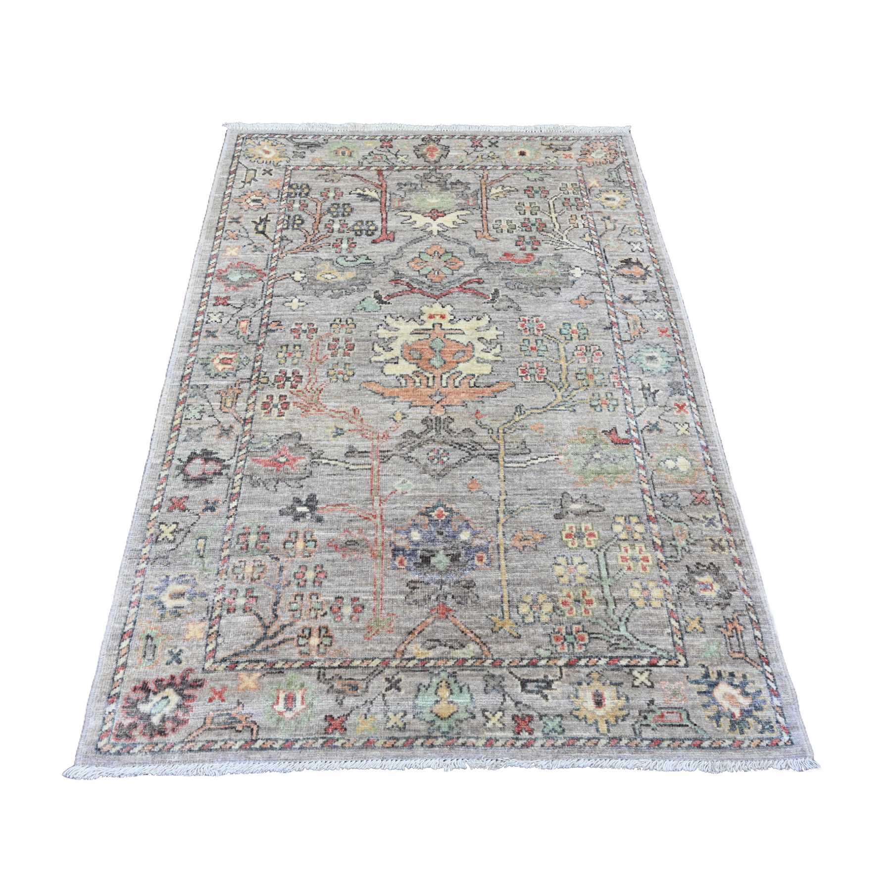 Oushak-And-Peshawar-Hand-Knotted-Rug-104395