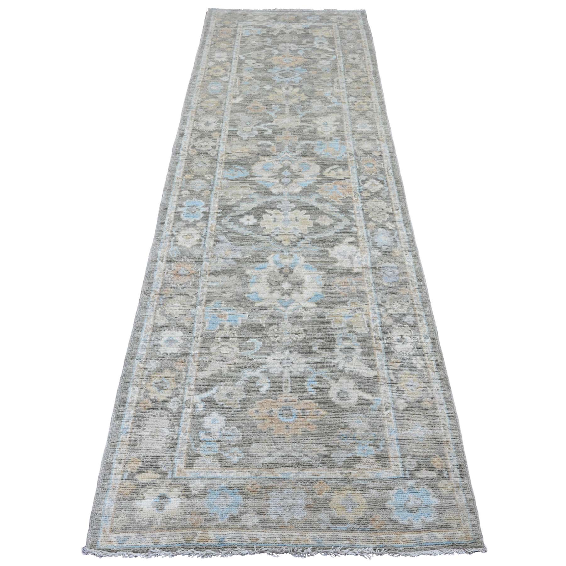 Oushak-And-Peshawar-Hand-Knotted-Rug-104435