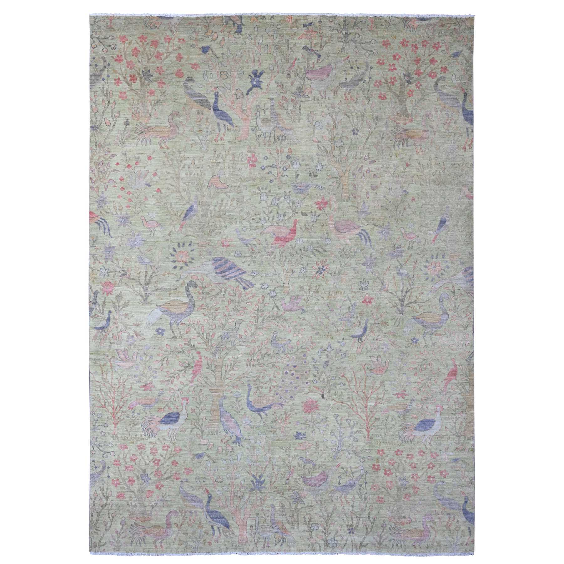 Oushak-And-Peshawar-Hand-Knotted-Rug-104445