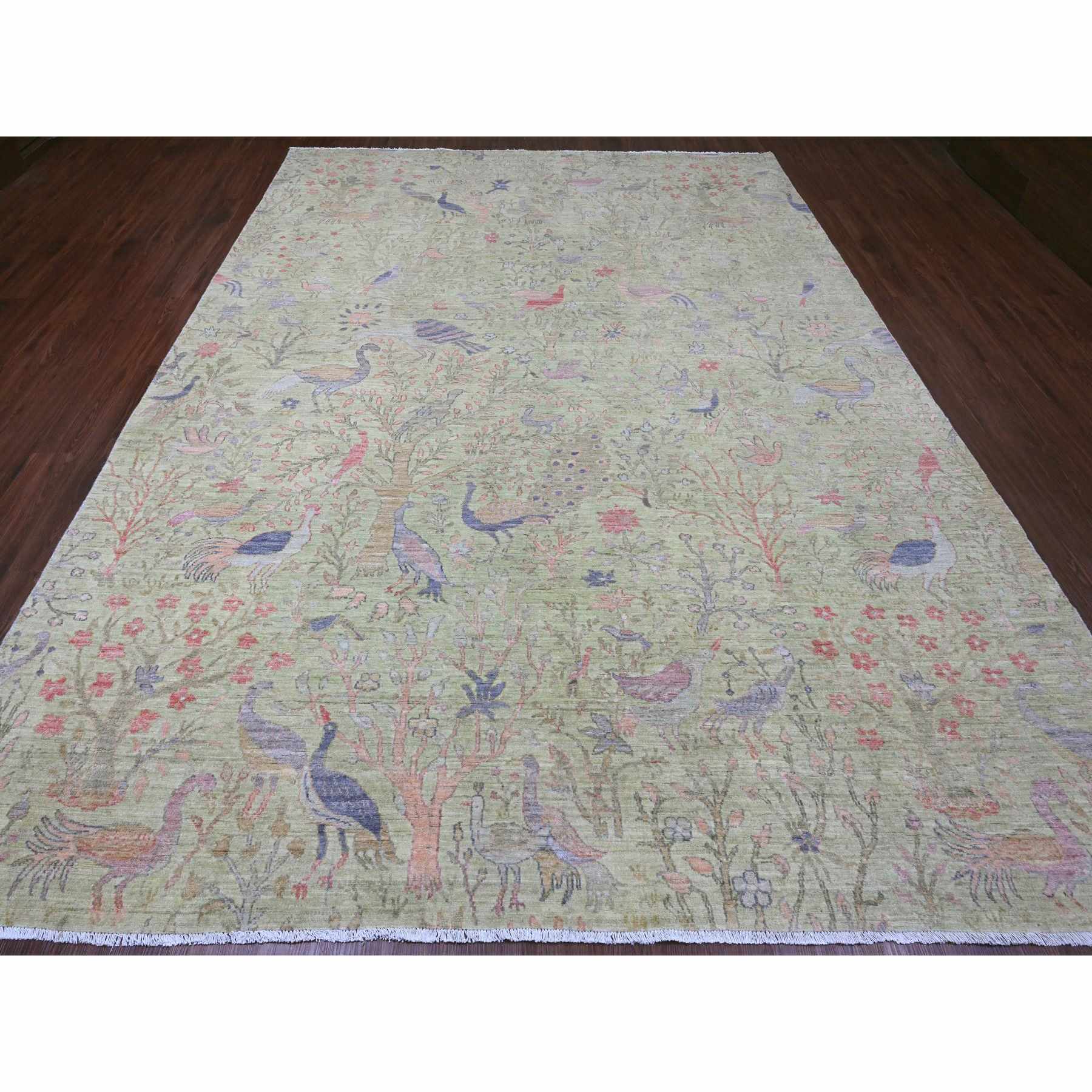 Oushak-And-Peshawar-Hand-Knotted-Rug-104445