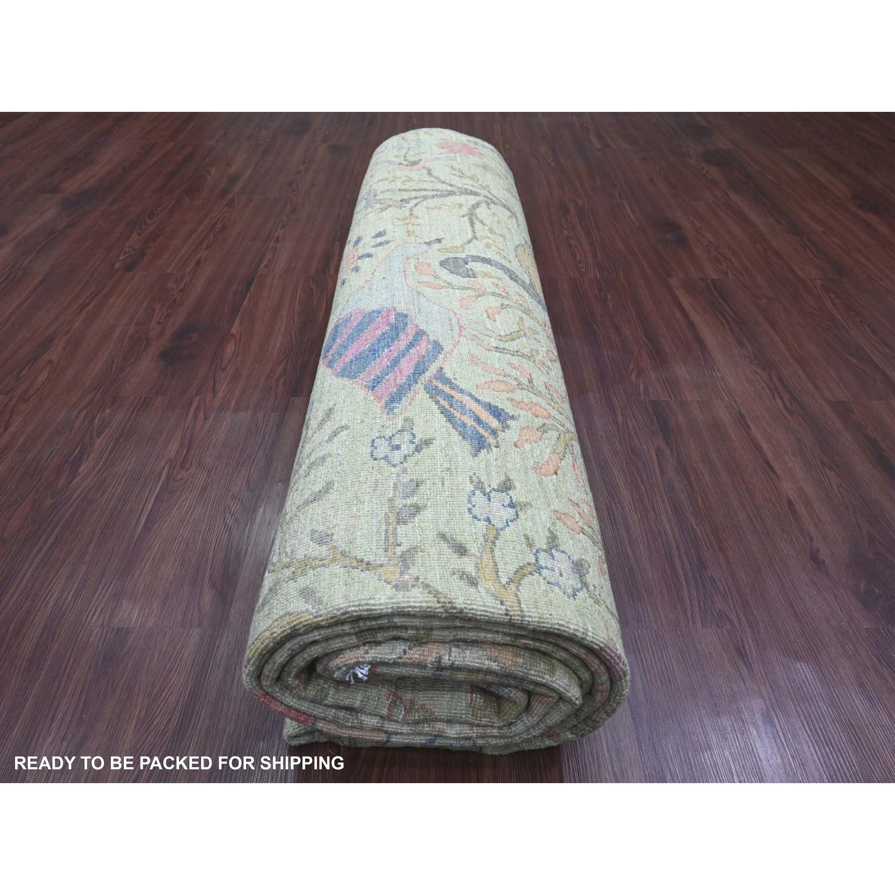 Oushak-And-Peshawar-Hand-Knotted-Rug-104445