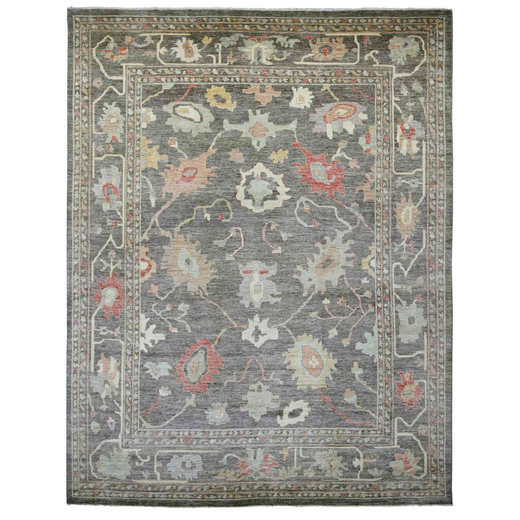 Oushak-And-Peshawar-Hand-Knotted-Rug-104560