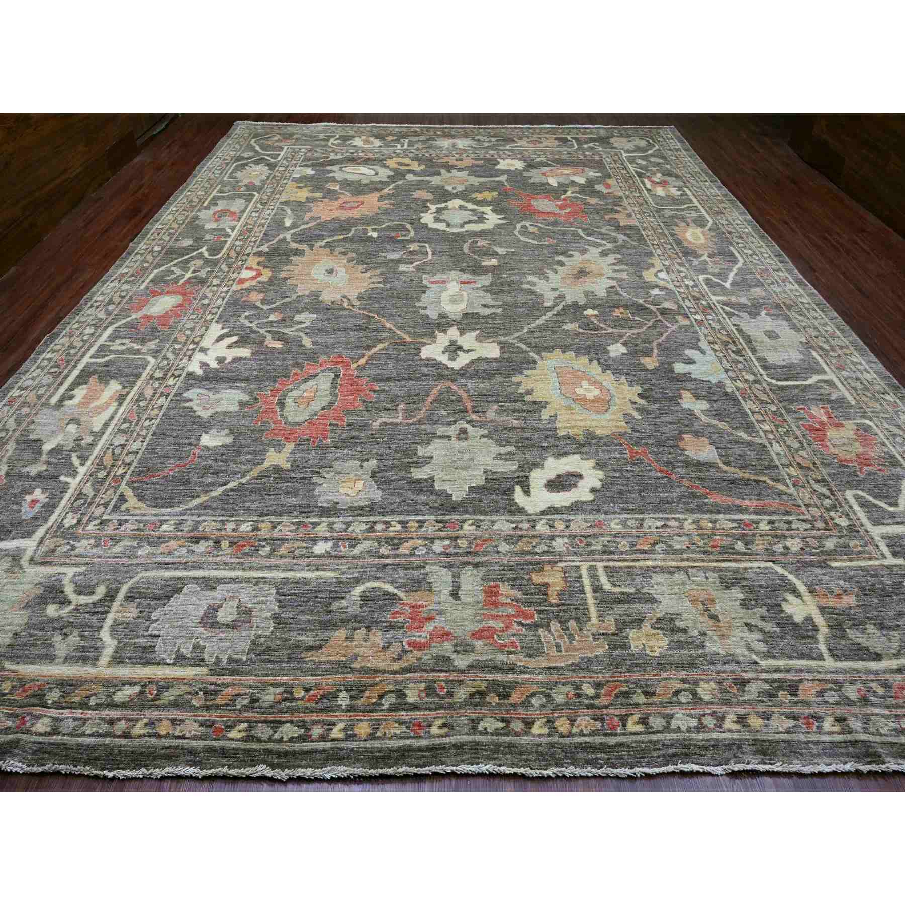 Oushak-And-Peshawar-Hand-Knotted-Rug-104560