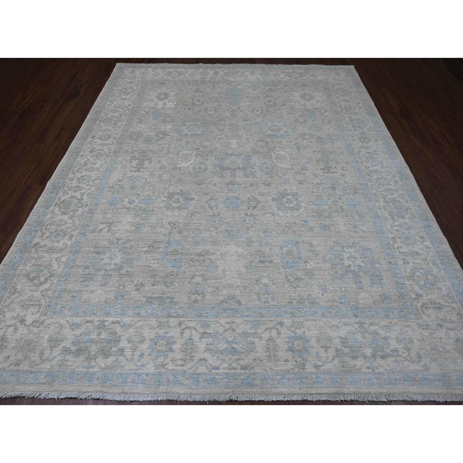 Oushak-And-Peshawar-Hand-Knotted-Rug-104580