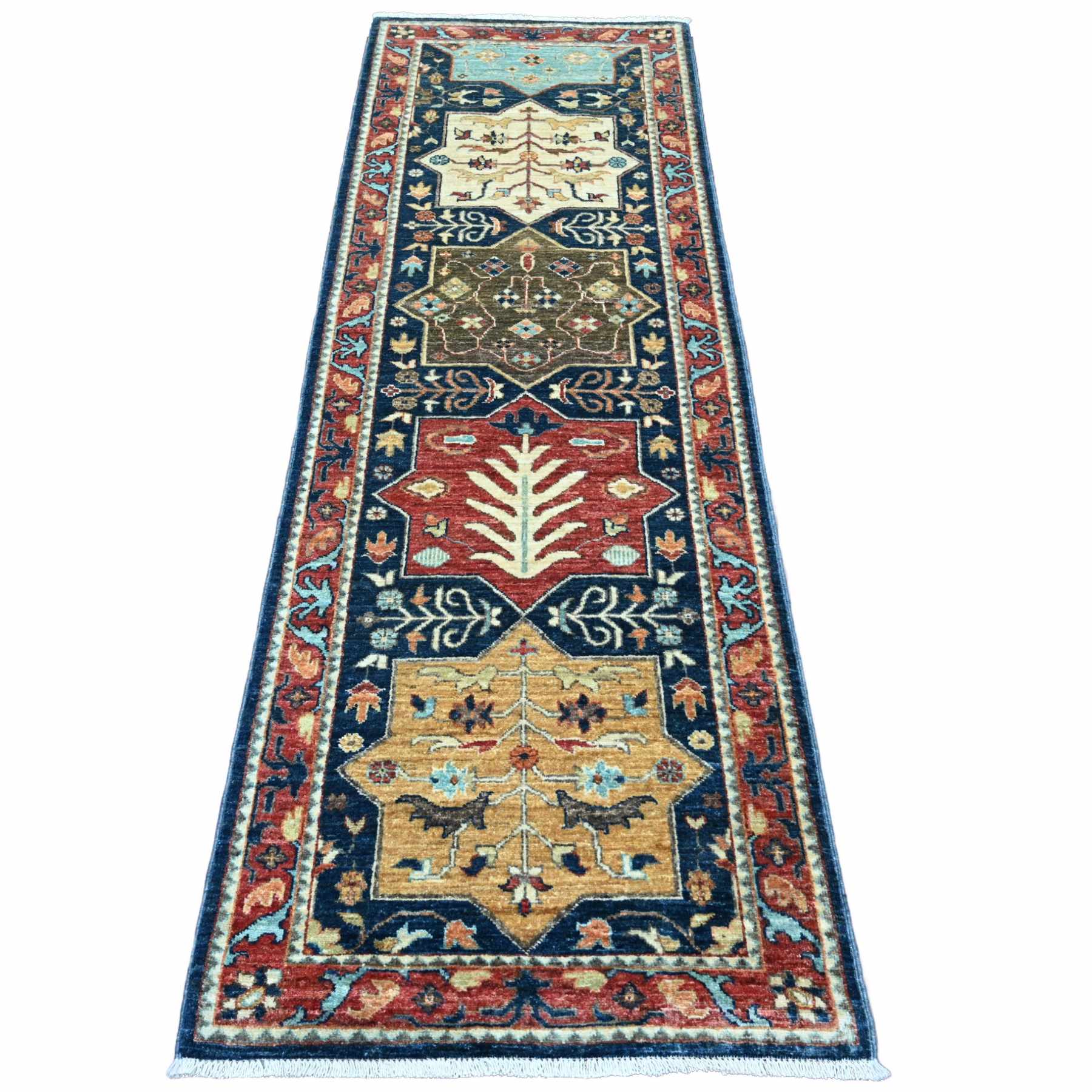 Oushak-And-Peshawar-Hand-Knotted-Rug-104900