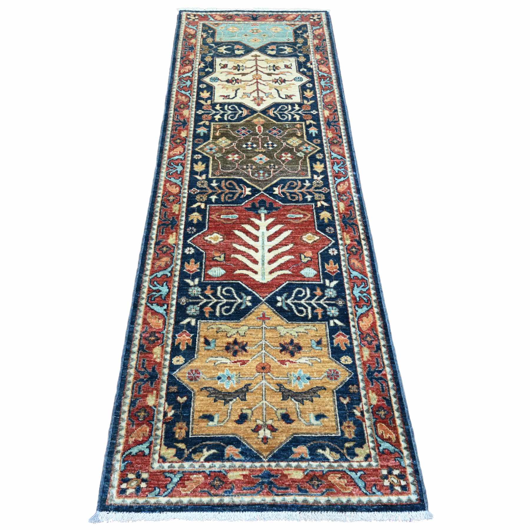 Oushak-And-Peshawar-Hand-Knotted-Rug-104950