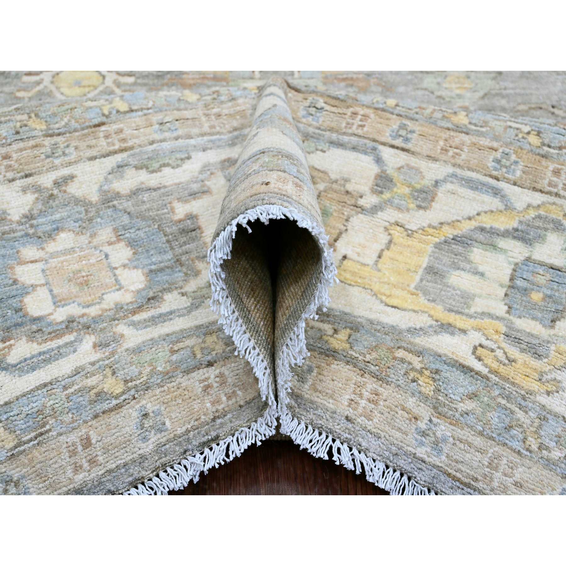 Oushak-And-Peshawar-Hand-Knotted-Rug-104955