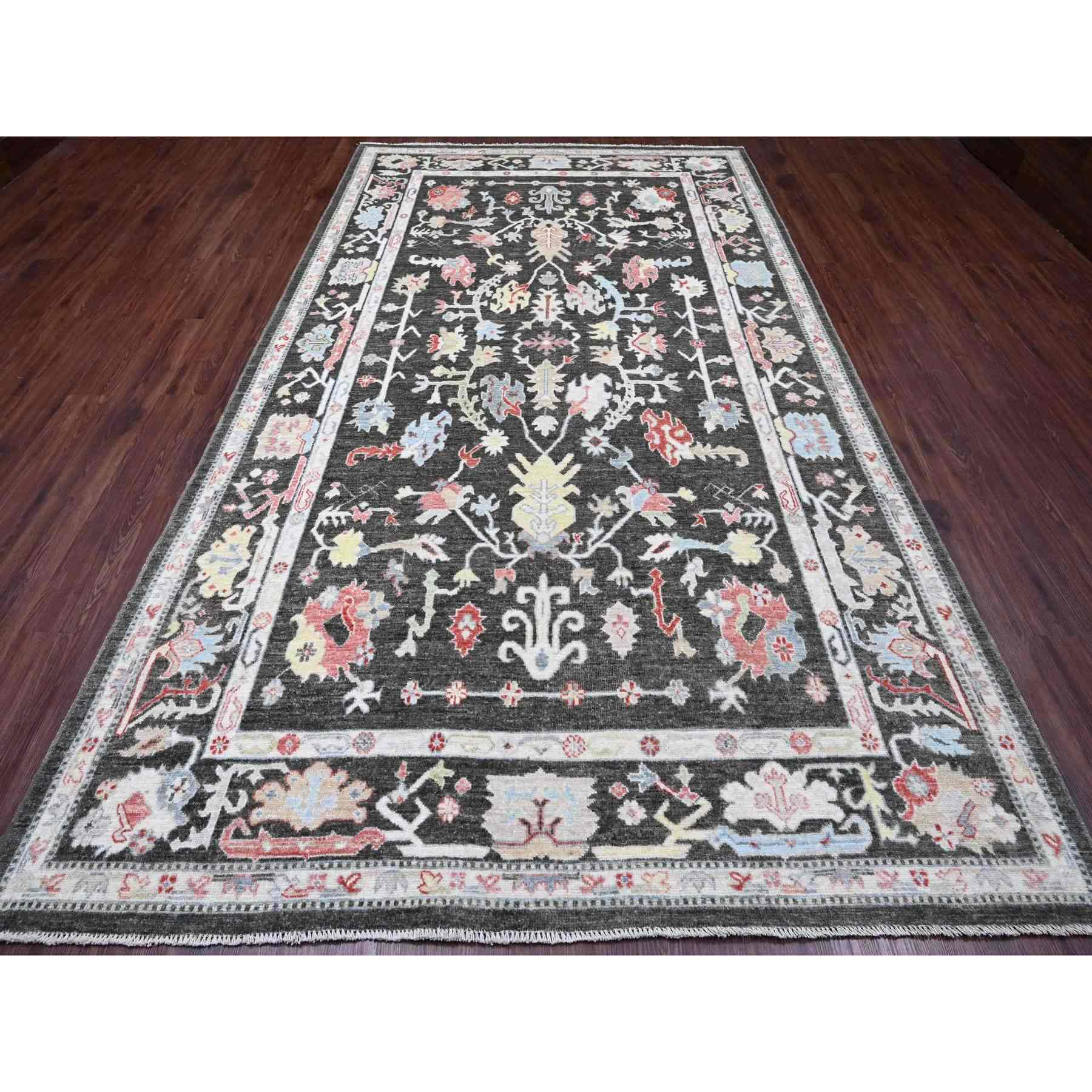 Oushak-And-Peshawar-Hand-Knotted-Rug-104970