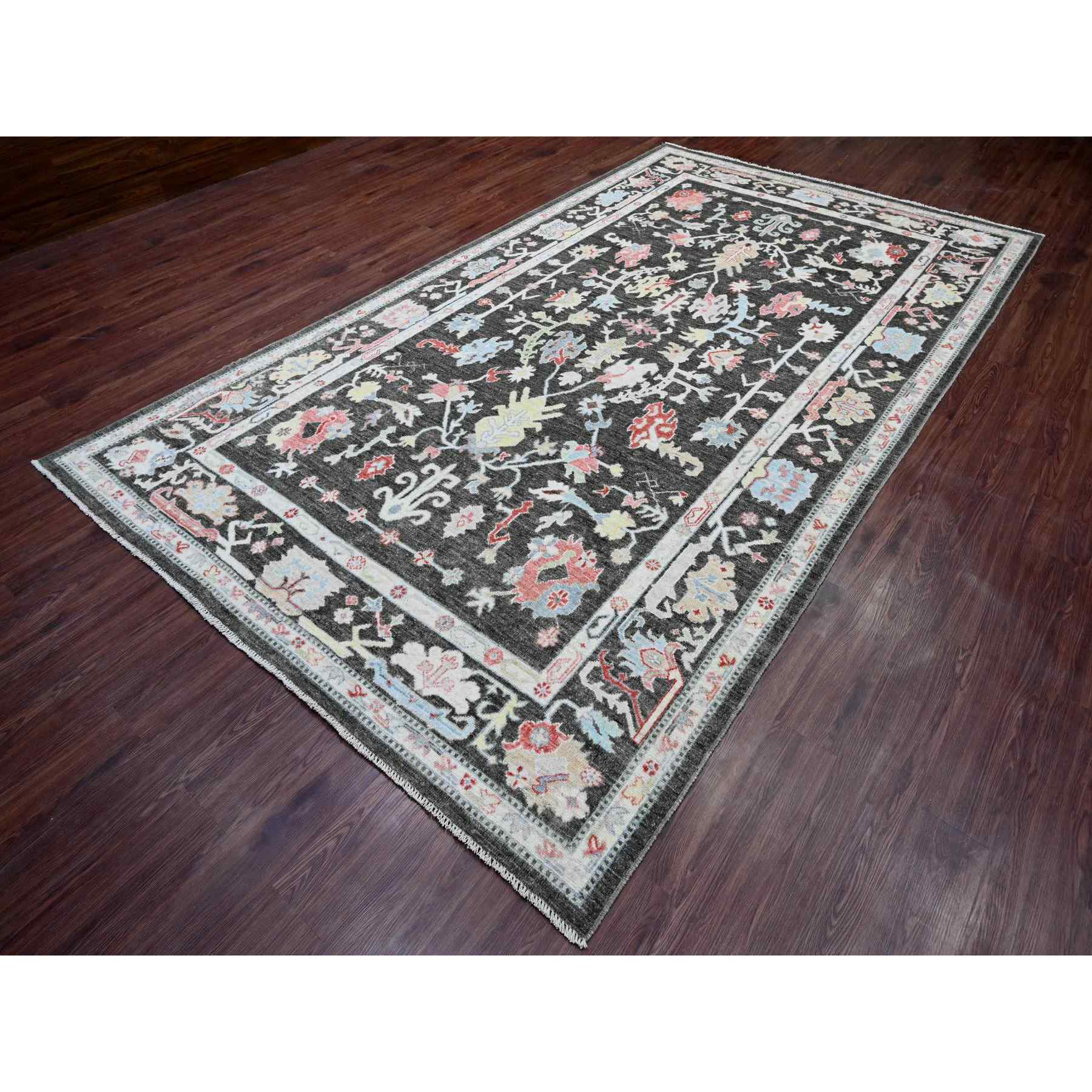 Oushak-And-Peshawar-Hand-Knotted-Rug-104970