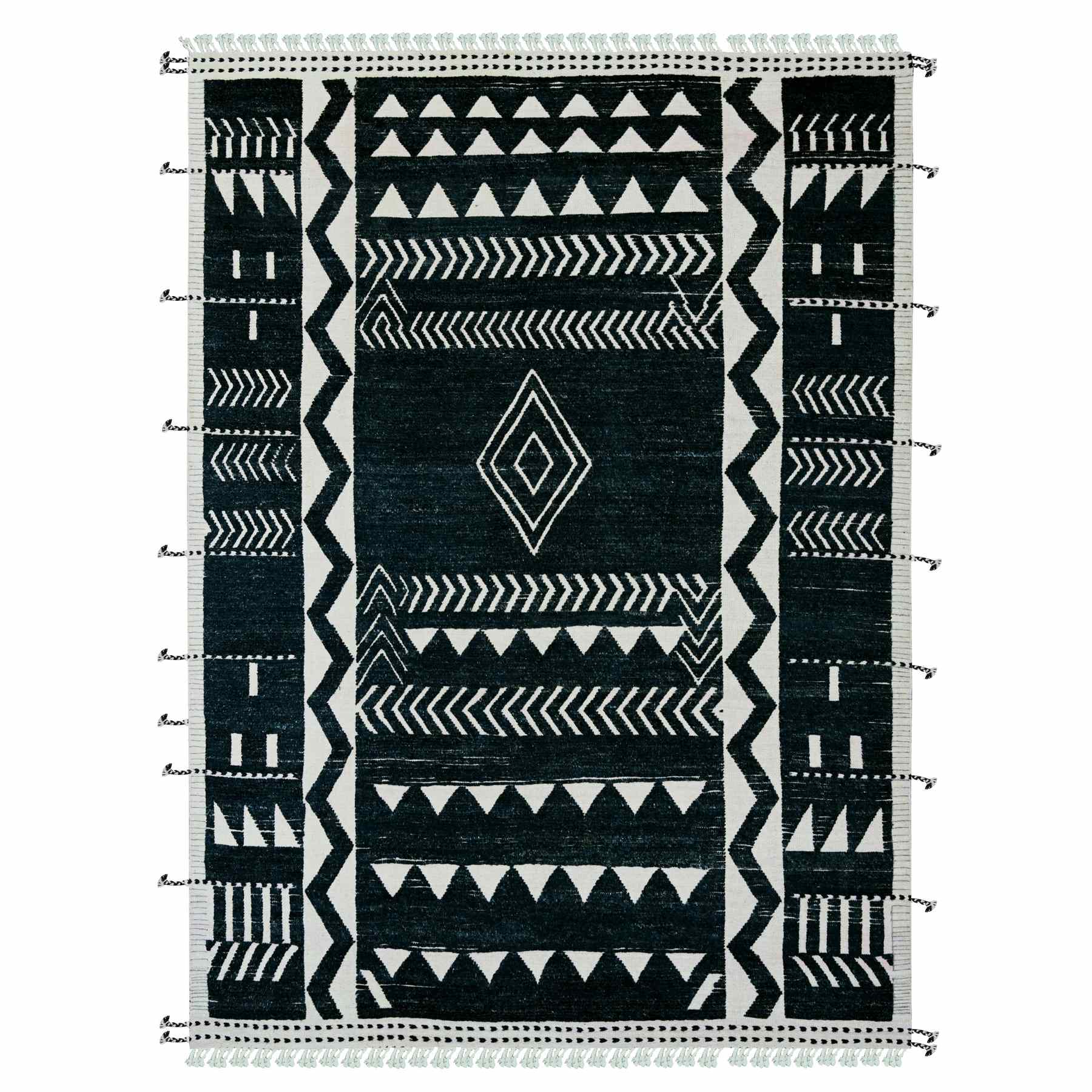 Tribal-Geometric-Hand-Knotted-Rug-102620
