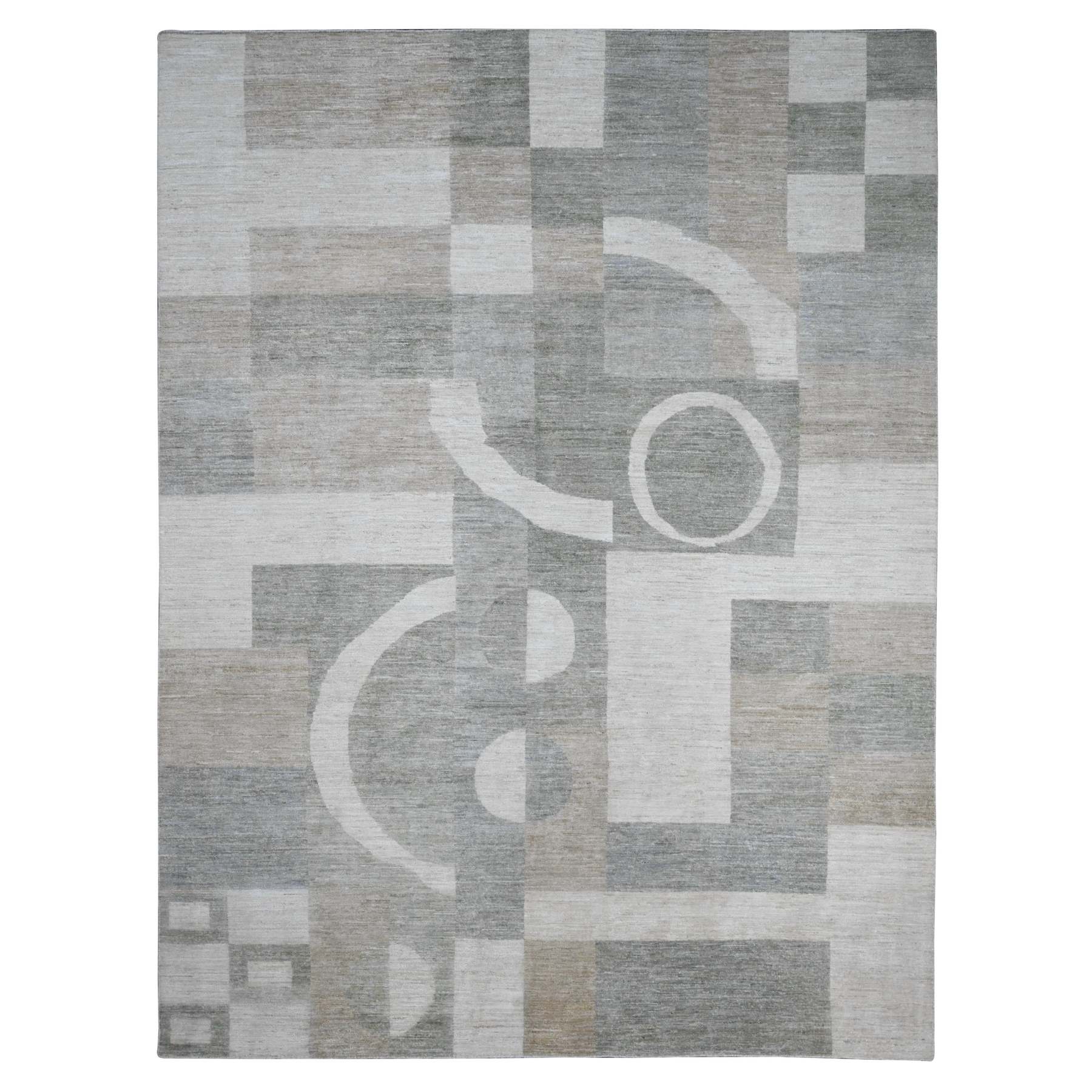Tribal-Geometric-Hand-Knotted-Rug-102700