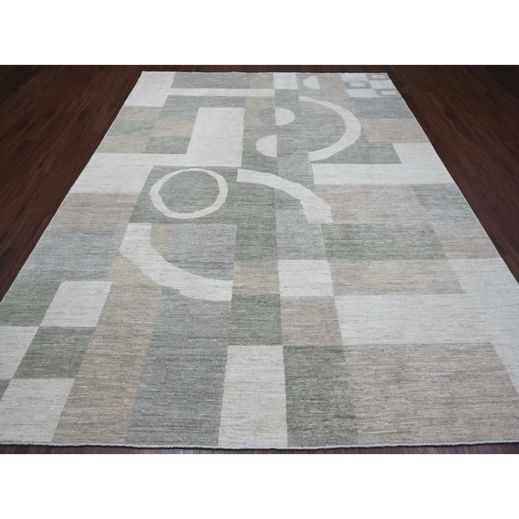 Tribal-Geometric-Hand-Knotted-Rug-102700