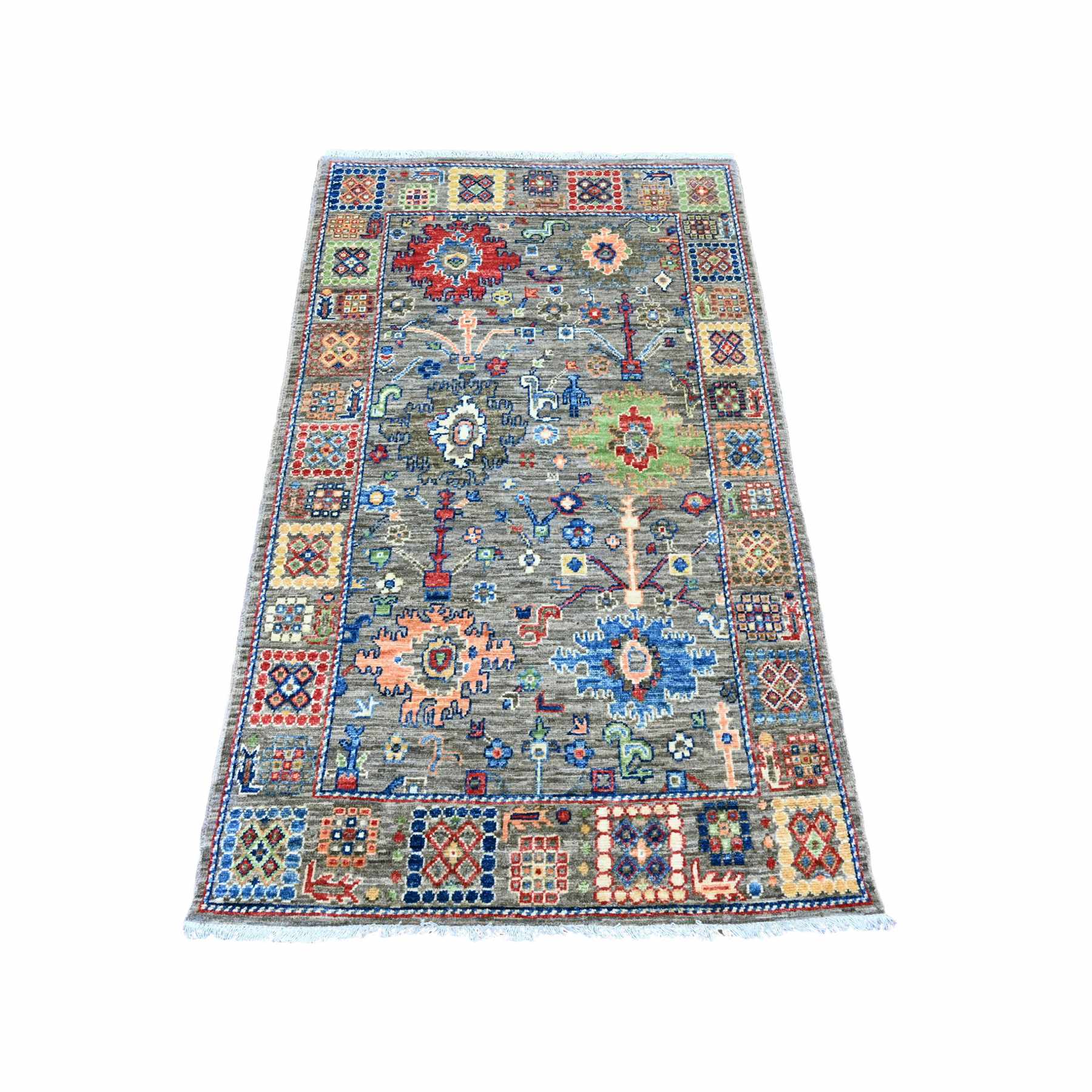 Tribal-Geometric-Hand-Knotted-Rug-103155