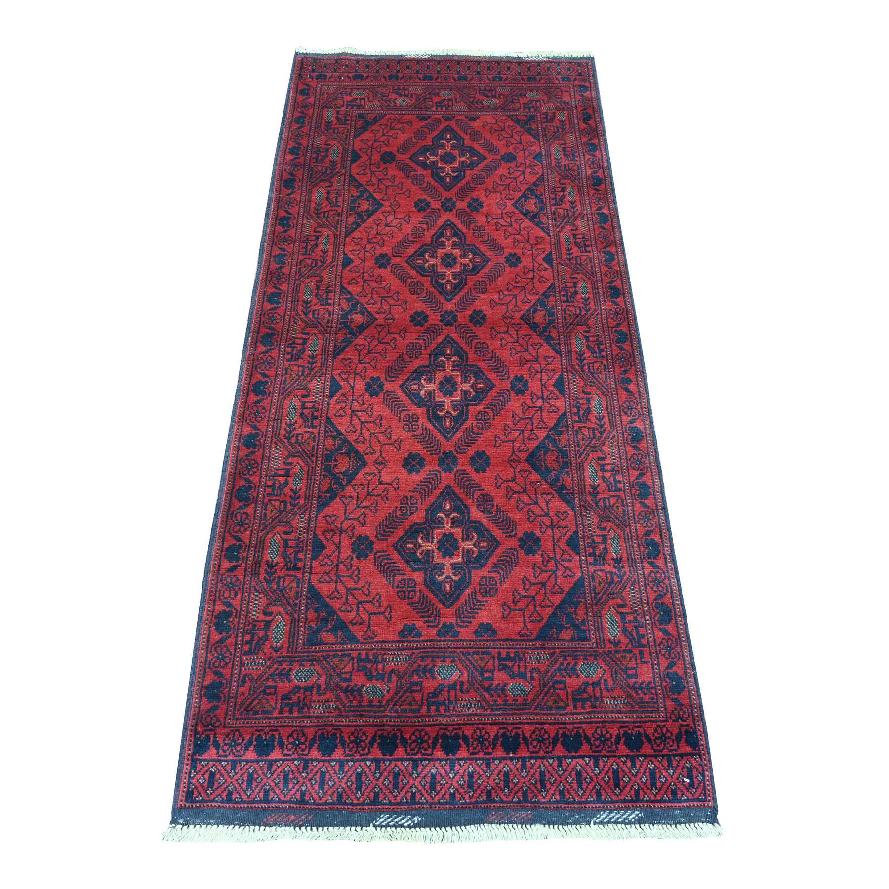 Tribal-Geometric-Hand-Knotted-Rug-103520