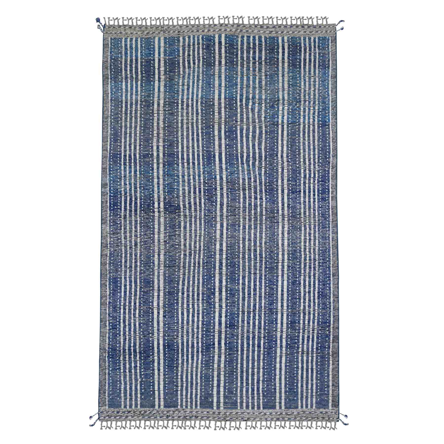 Tribal-Geometric-Hand-Knotted-Rug-103705