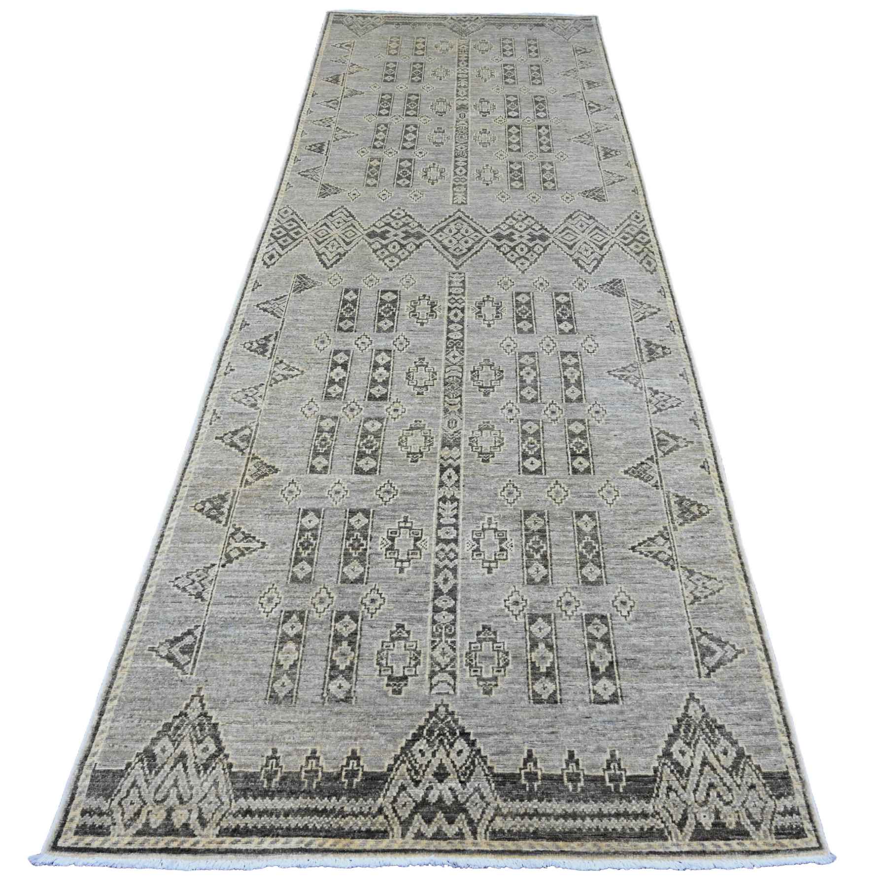 Tribal-Geometric-Hand-Knotted-Rug-104115