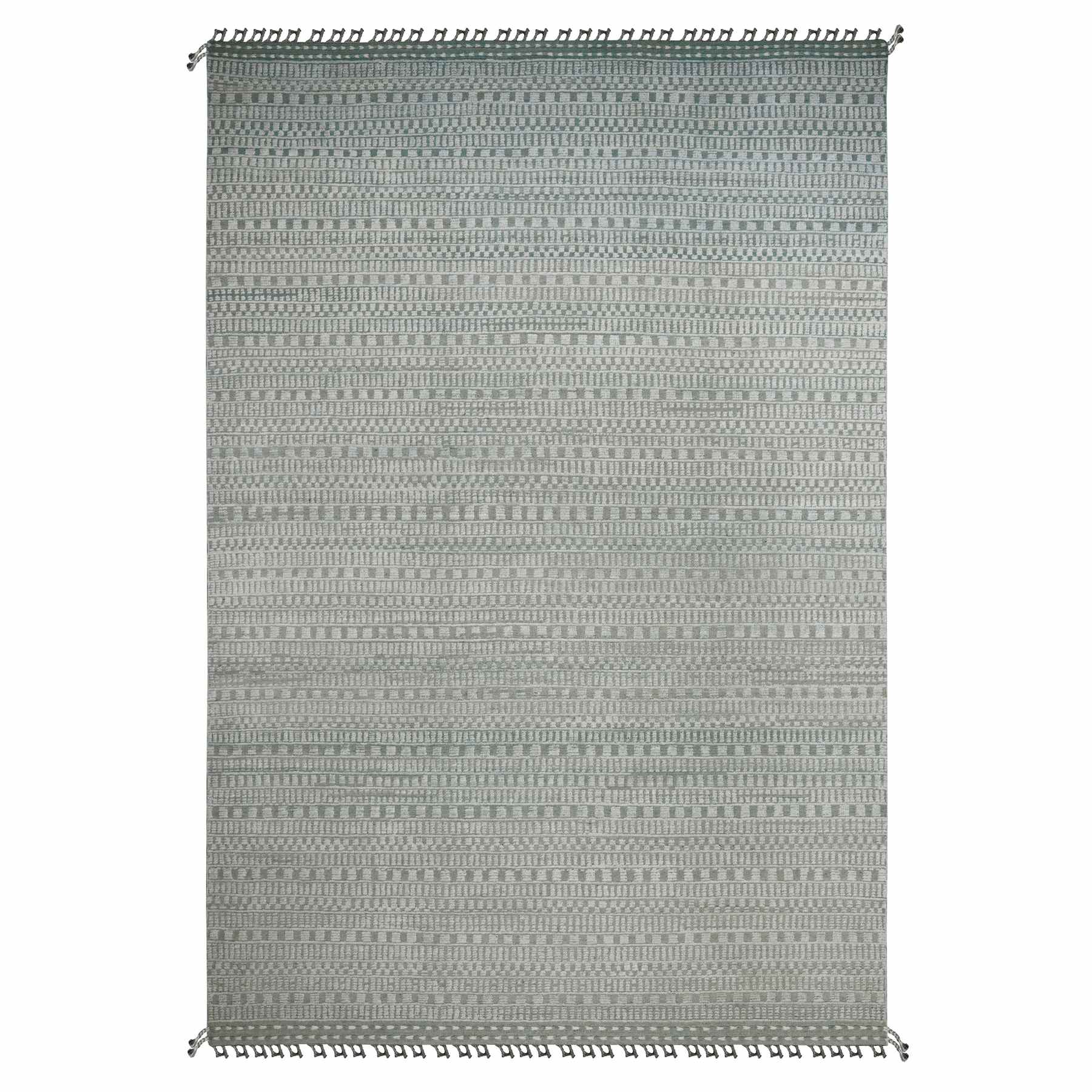 Tribal-Geometric-Hand-Knotted-Rug-104150