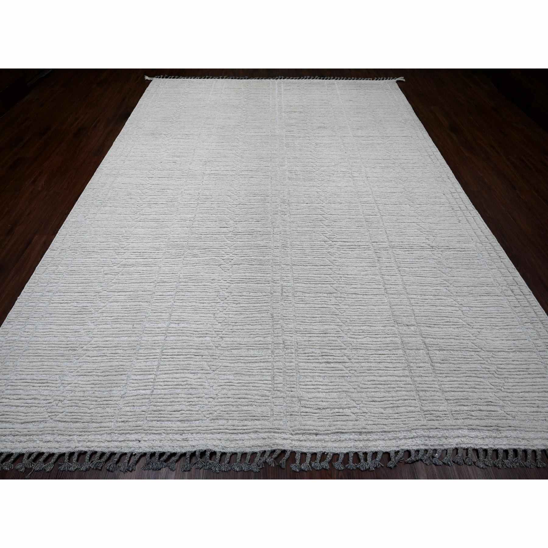 Tribal-Geometric-Hand-Knotted-Rug-104155