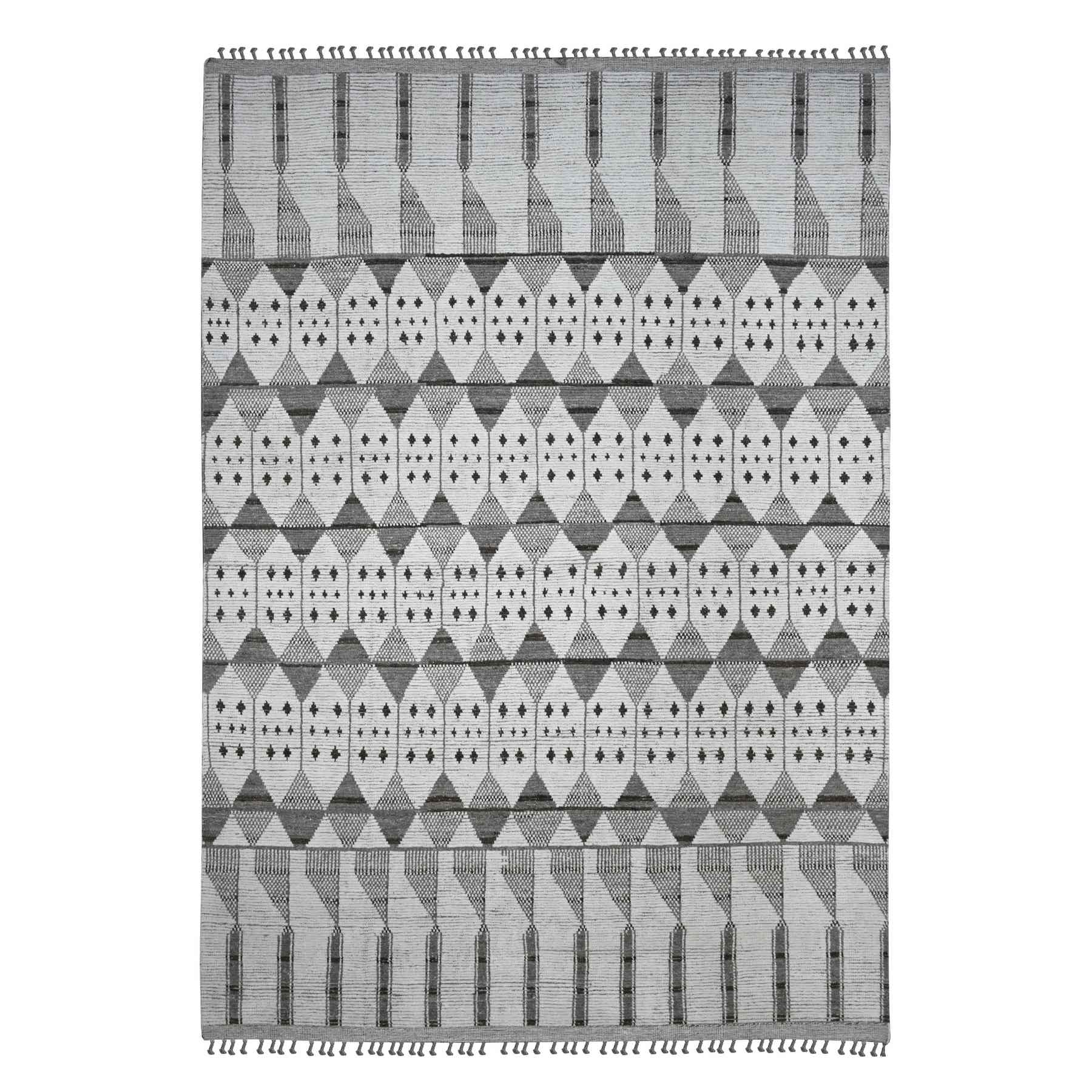 Tribal-Geometric-Hand-Knotted-Rug-104160