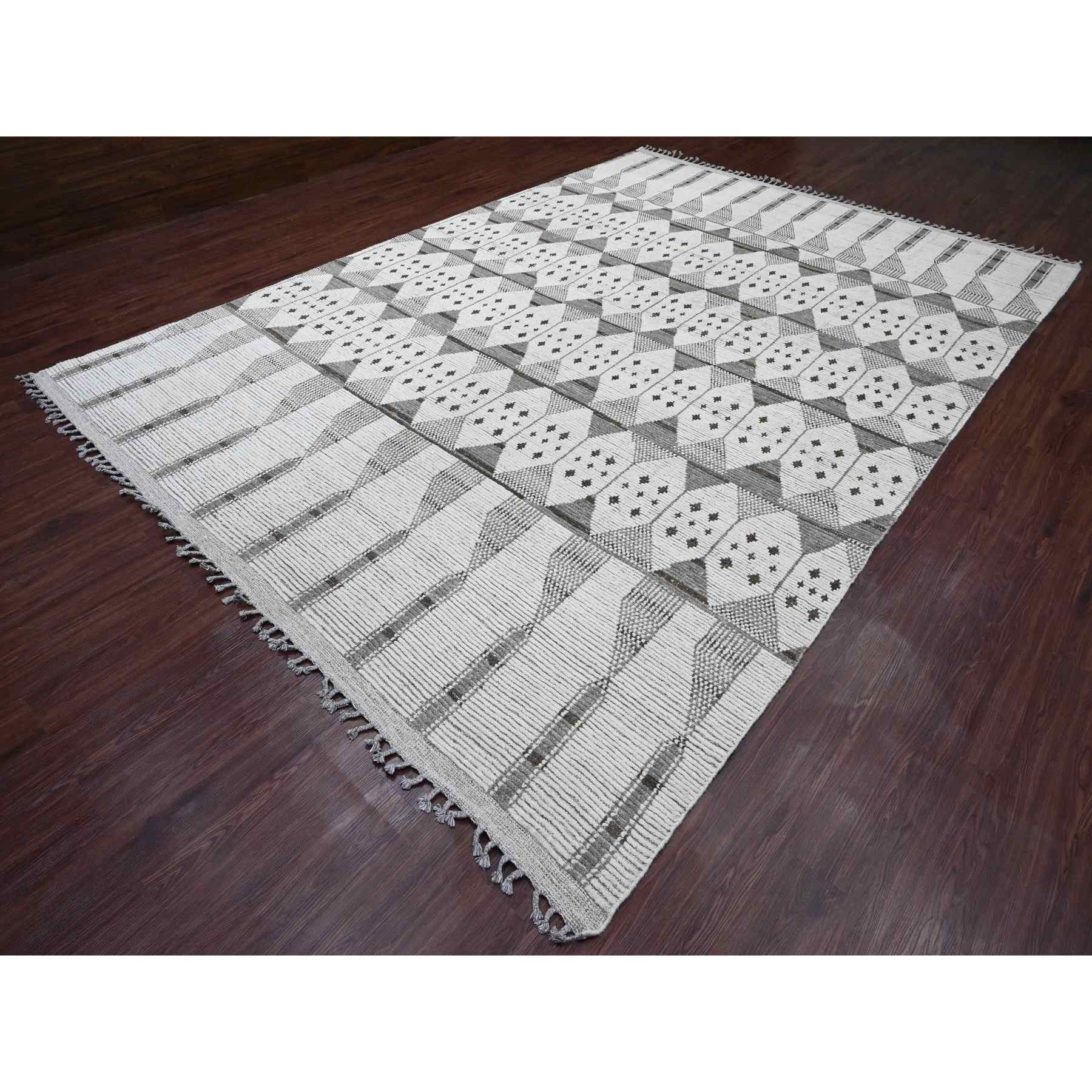 Tribal-Geometric-Hand-Knotted-Rug-104160