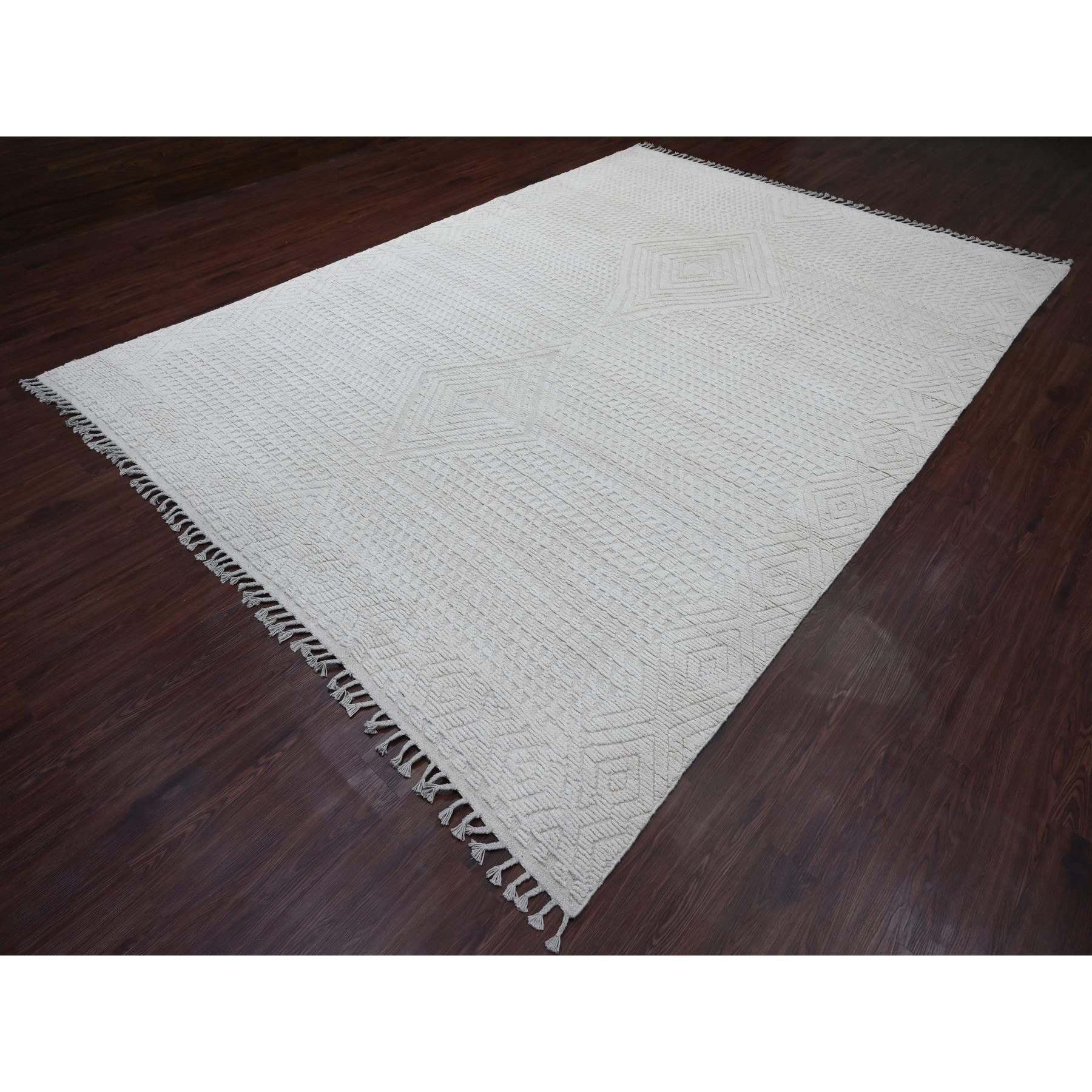 Tribal-Geometric-Hand-Knotted-Rug-104165