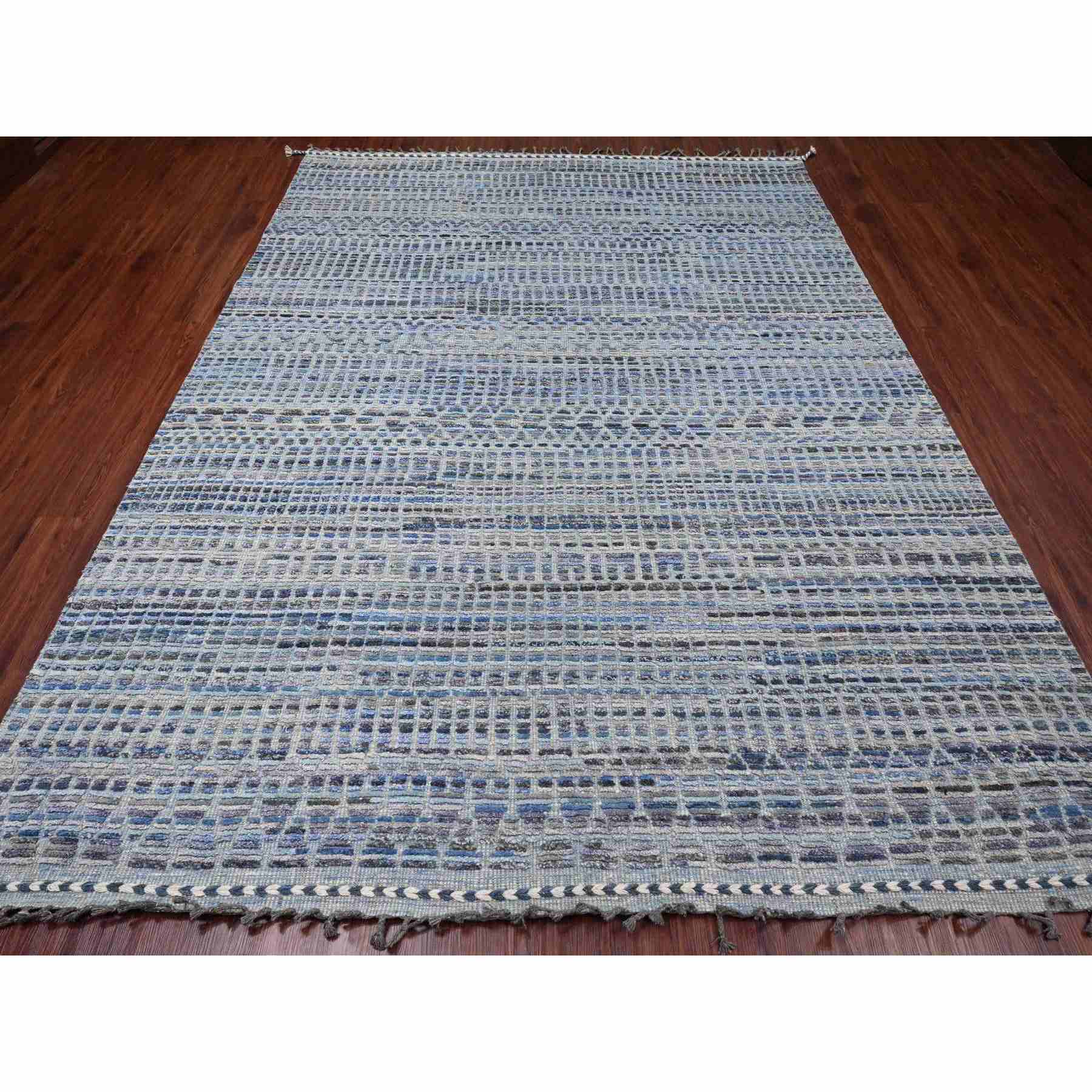 Tribal-Geometric-Hand-Knotted-Rug-104170