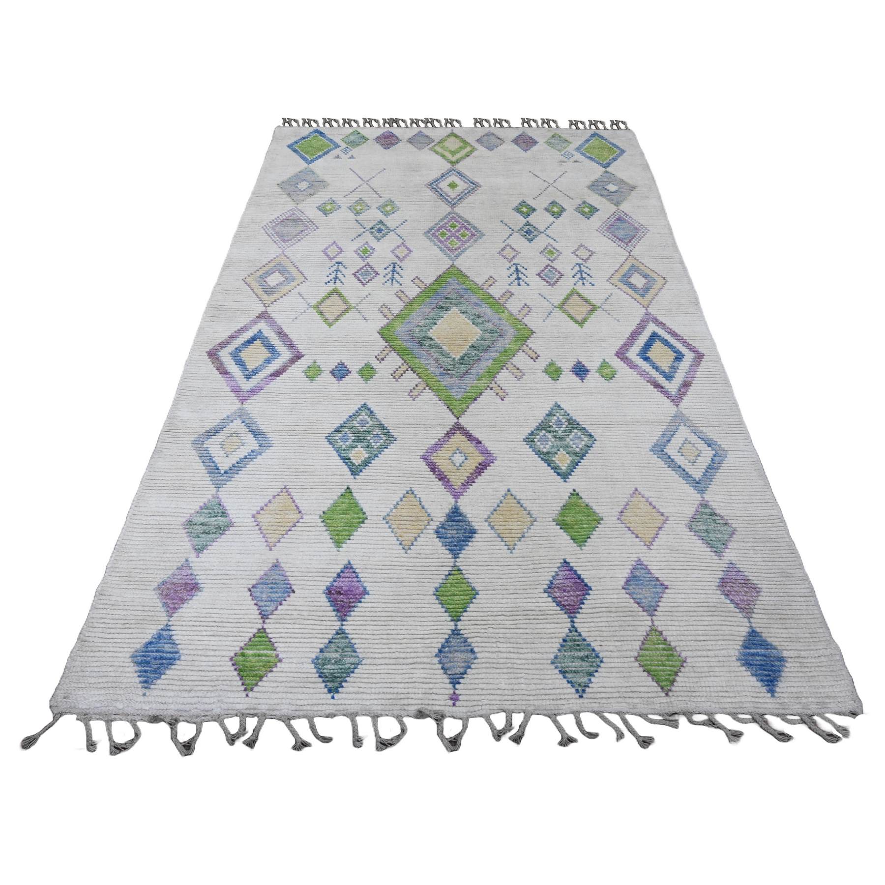 Tribal-Geometric-Hand-Knotted-Rug-104180