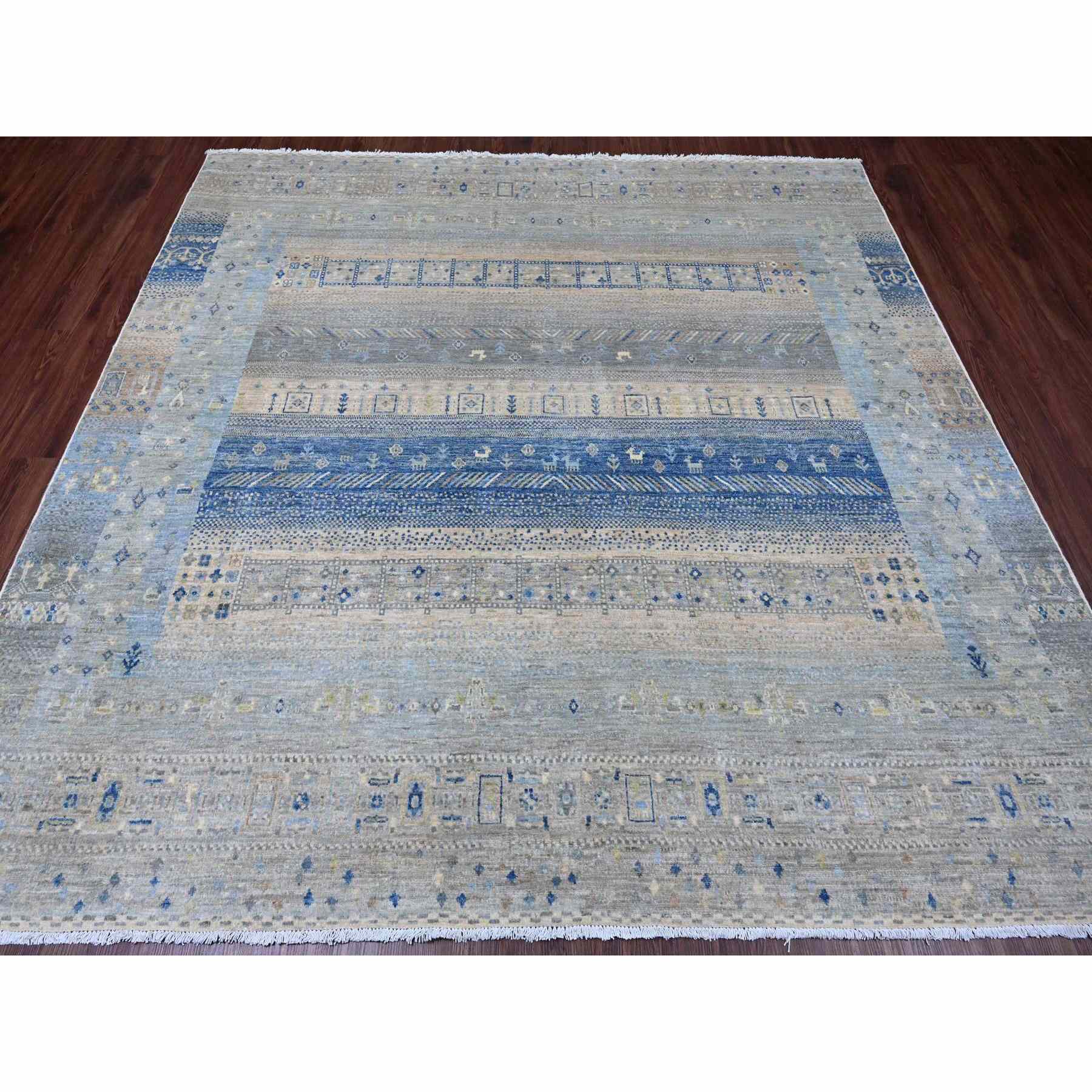 Tribal-Geometric-Hand-Knotted-Rug-104575