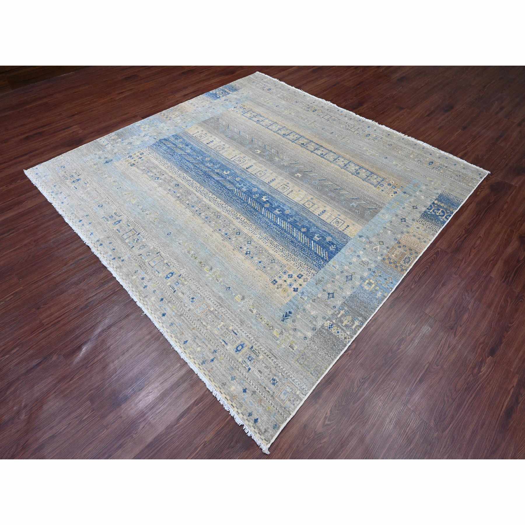 Tribal-Geometric-Hand-Knotted-Rug-104575
