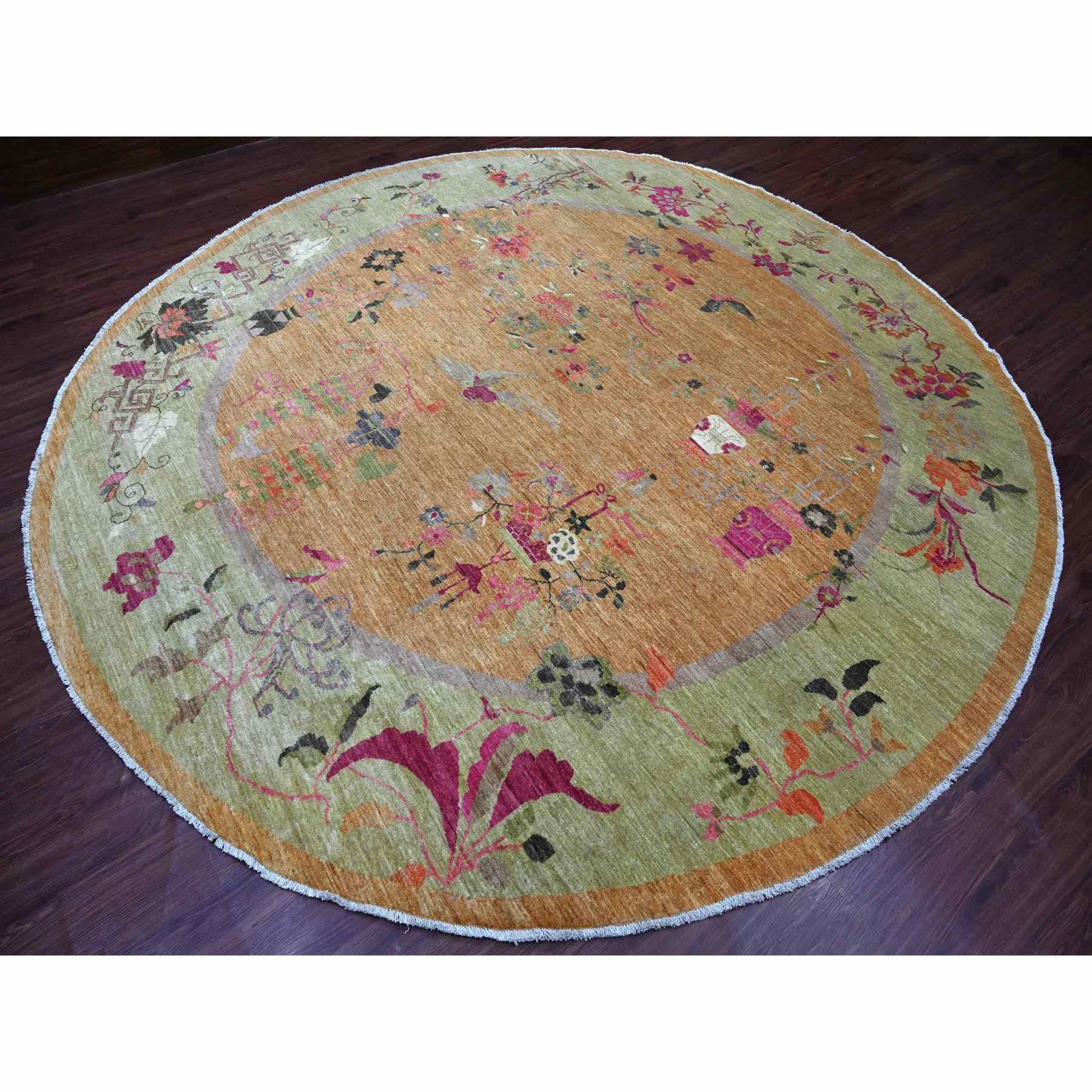 Oushak-And-Peshawar-Hand-Knotted-Rug-105220