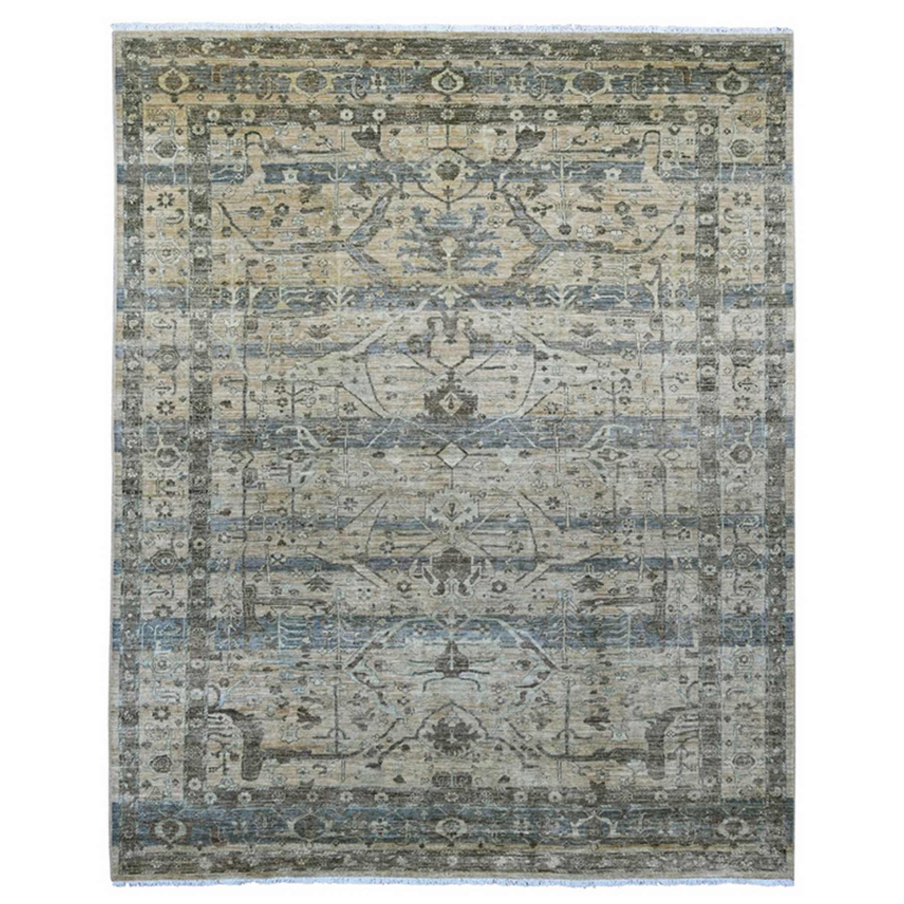 Oushak-And-Peshawar-Hand-Knotted-Rug-105225